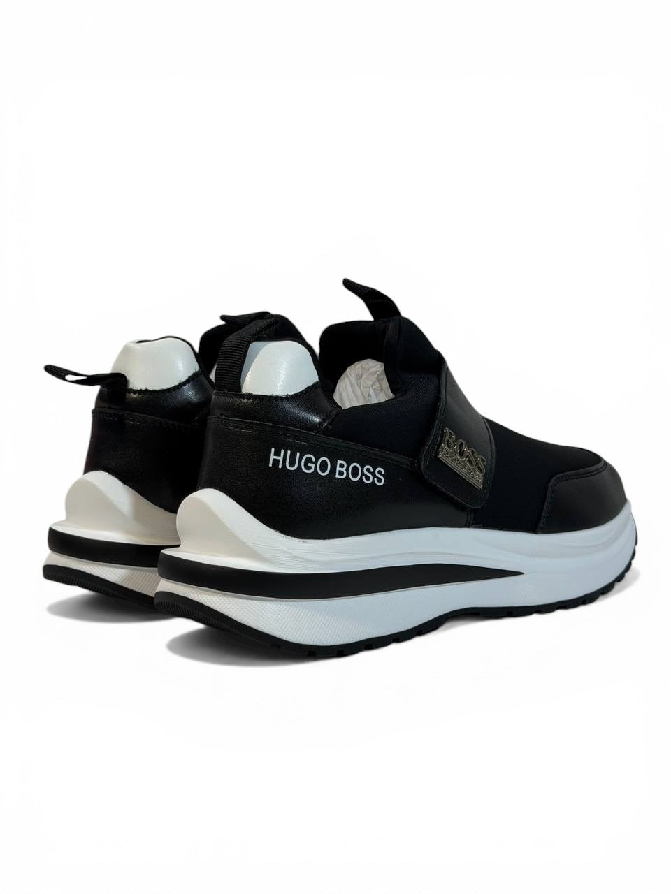 HUGO BOSS Black Slip-On Sneakers π€π Effortless Luxury Comfort