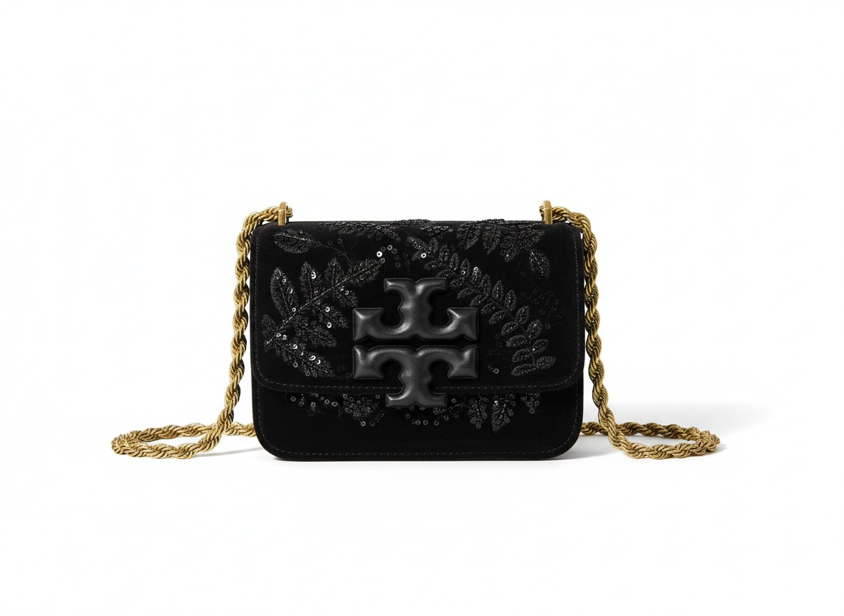 Tory Burch Velvet Chain Bag β All Black Elegance π€β¨