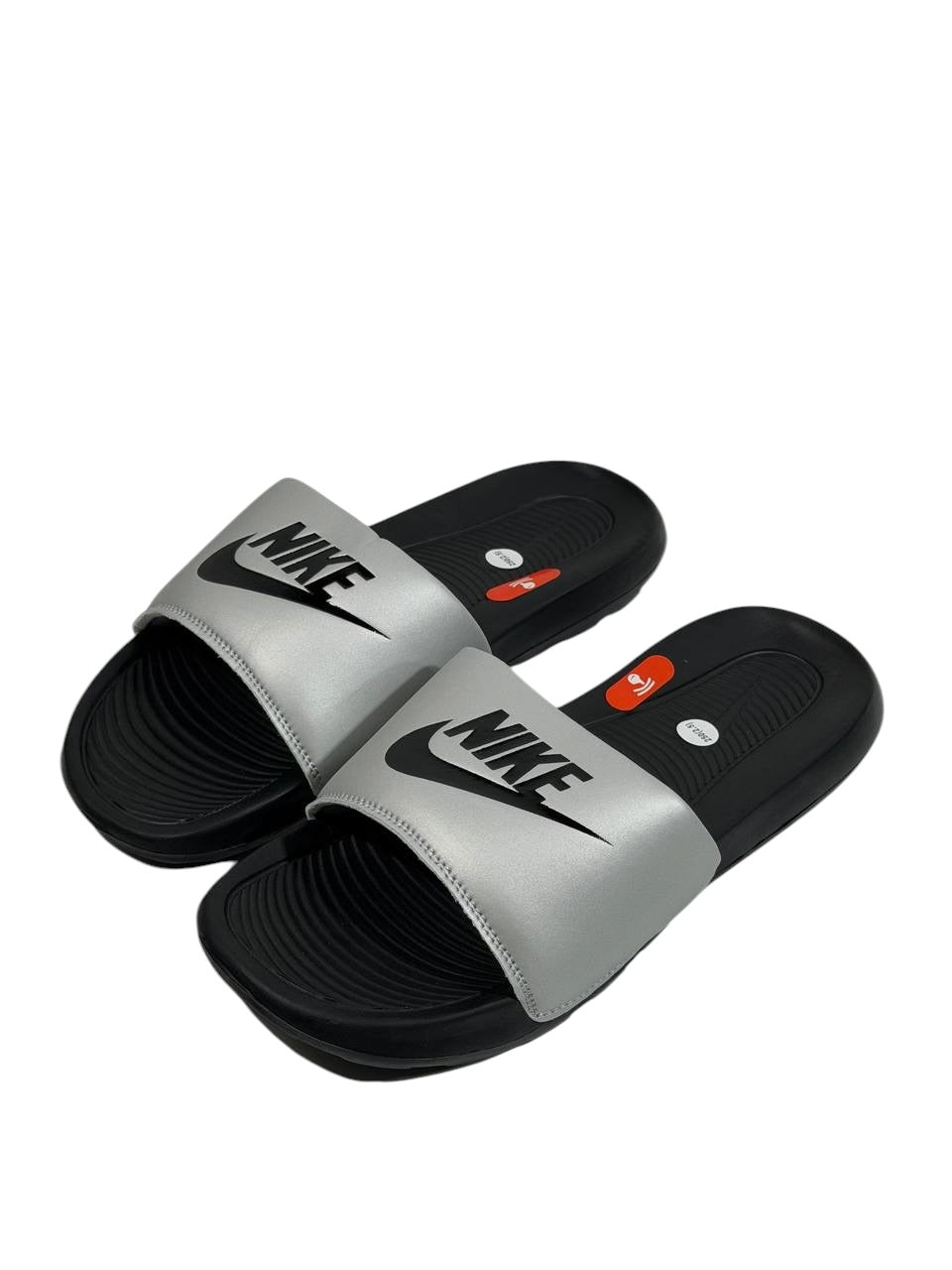 NIKE Comfort Slides β Grey & Black Edition π€β‘