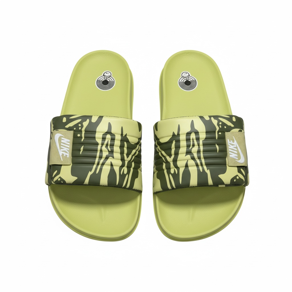Nike Camo Slides β Lime Green Edition π’π₯
