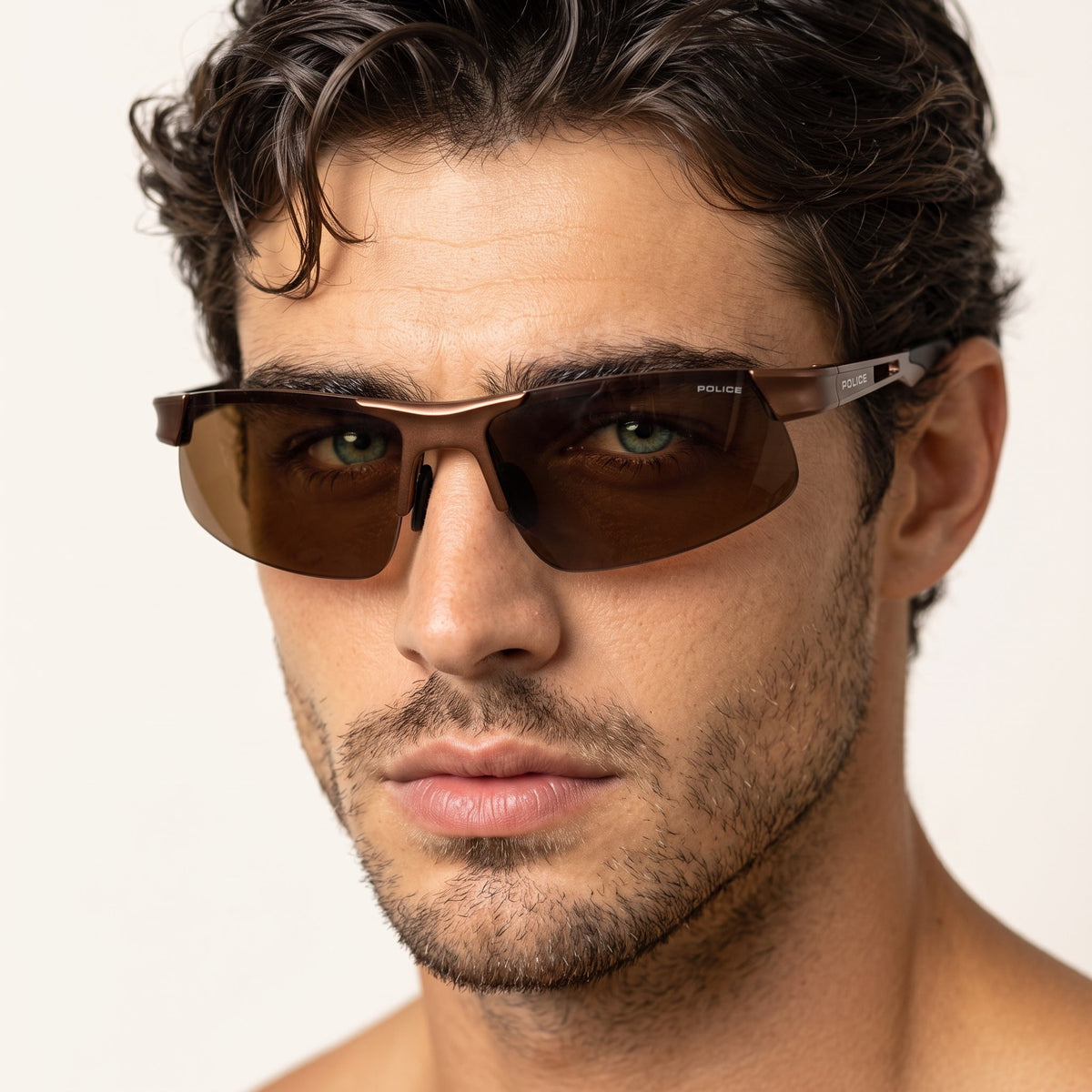 Police Shield Sunglasses β Brown