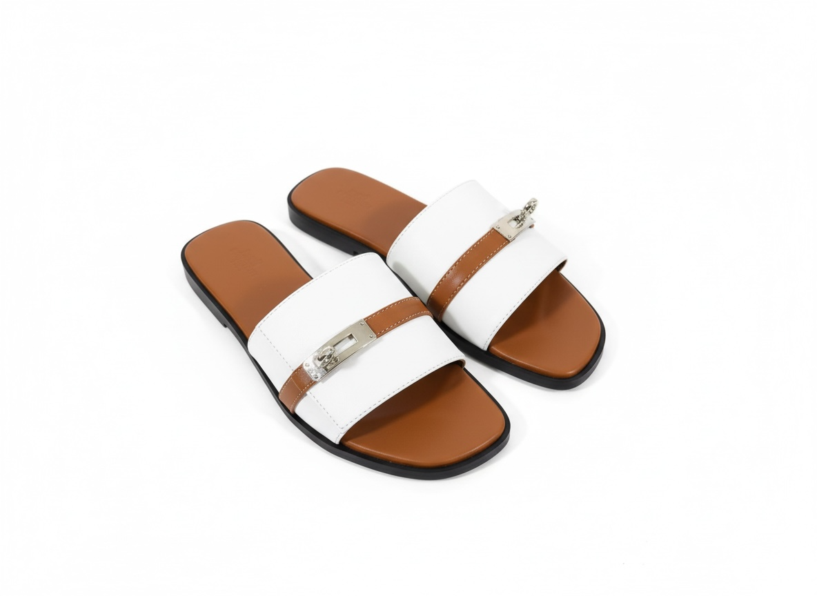 HERMΓS Inspired Oran Lock Sandals π€π€ | Classic Contrast Edition