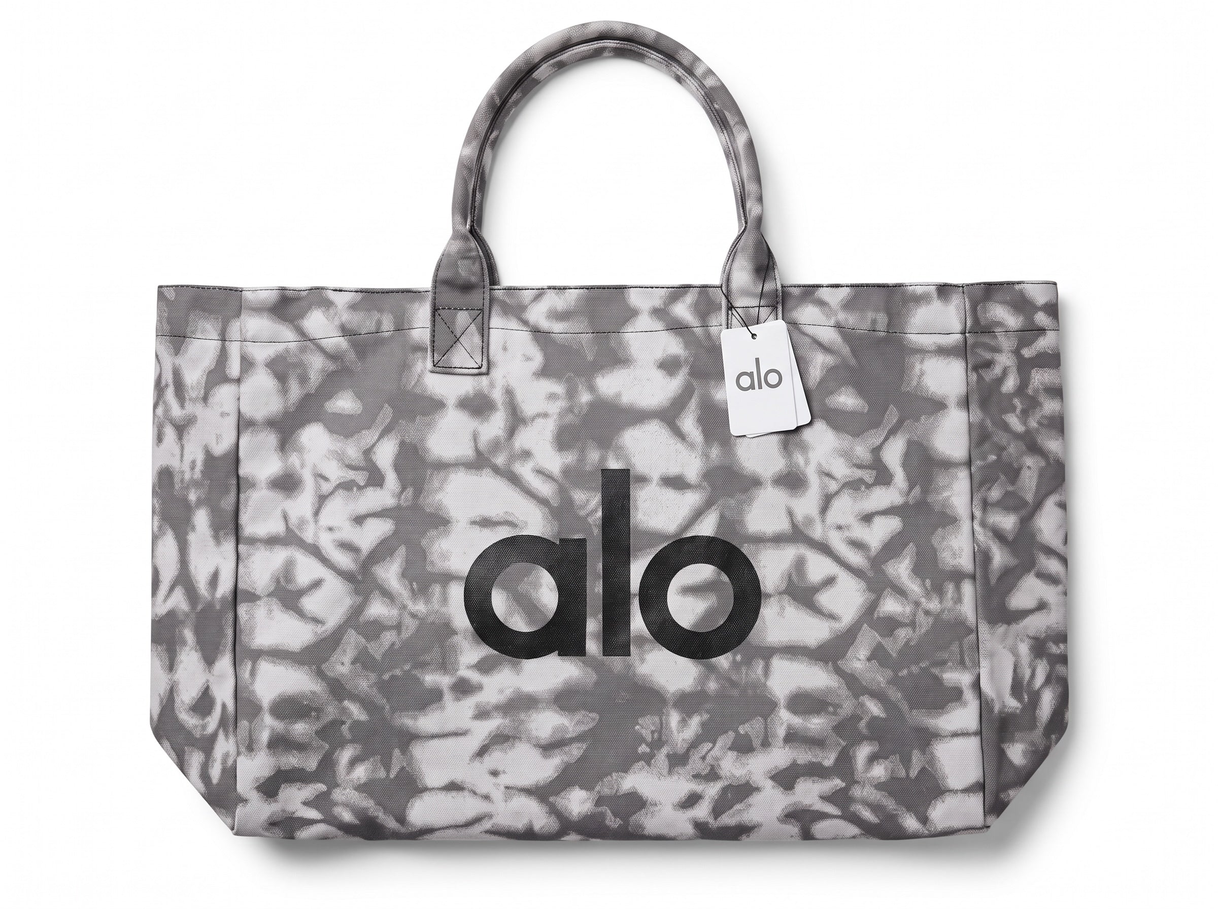 Alo Oversized Logo Tote β Grey Marble ππ€