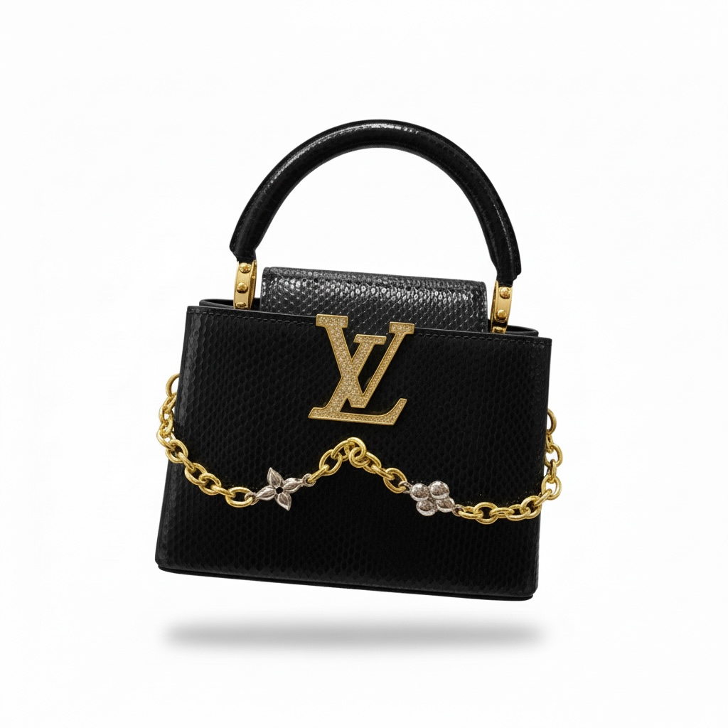 π€β¨ Louis Vuitton LV Black Top-Handle Chain Bag β¨π€