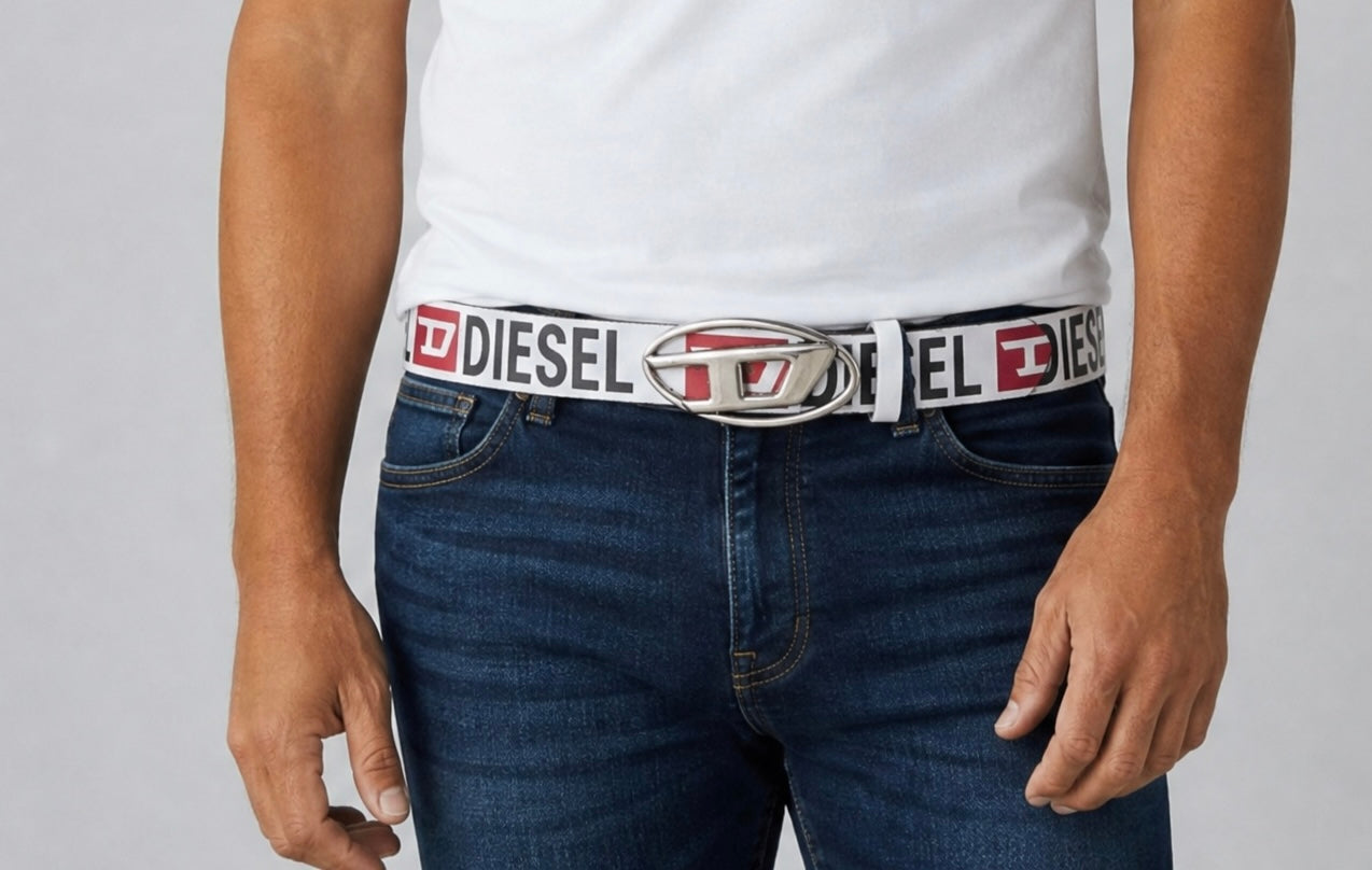Diesel Belt β White Logo π 125 cm