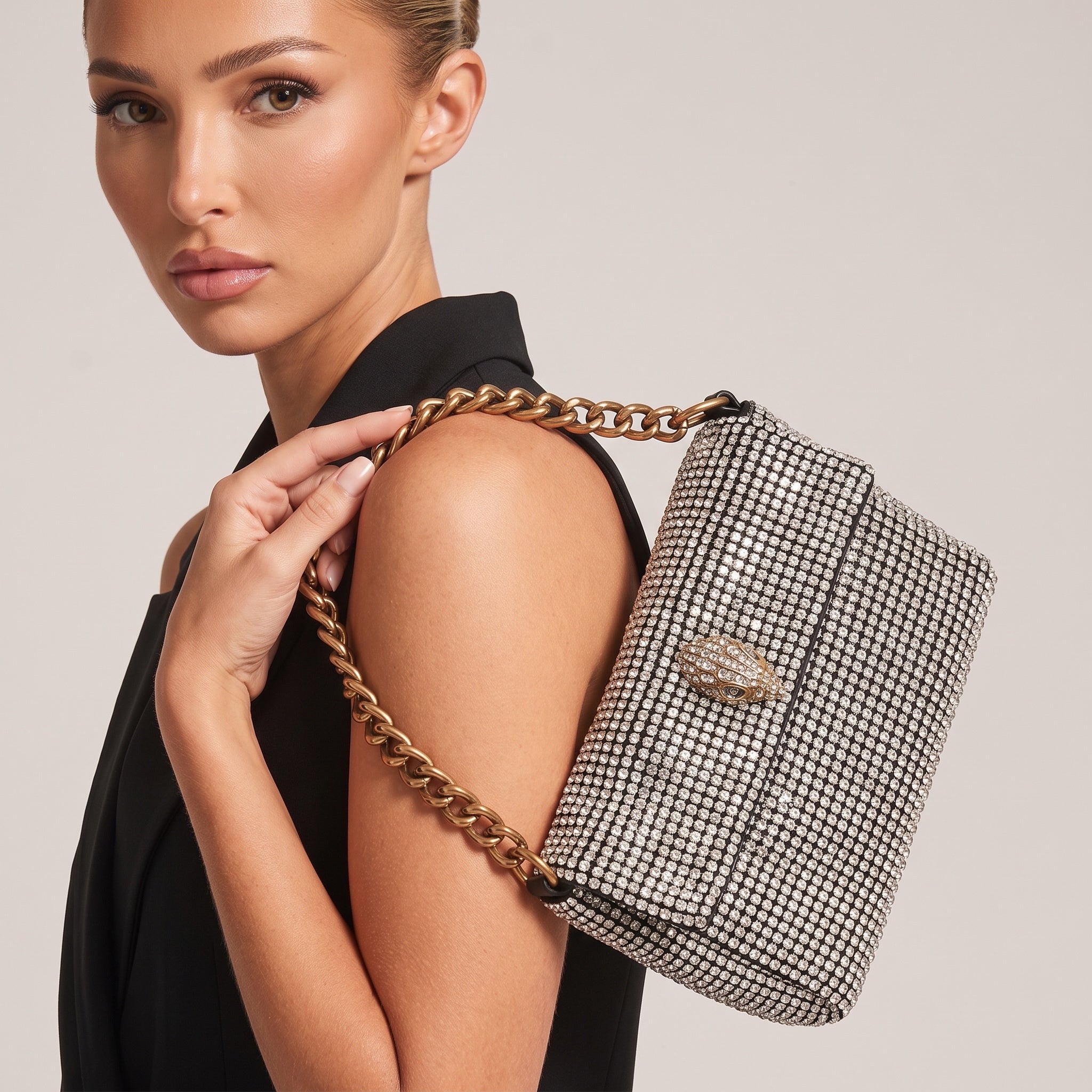 Kurt Geiger Crystal Shoulder Bag β Silver β¨π