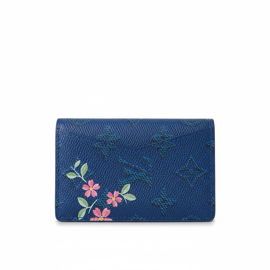 Louis Vuitton Monogram Mount Fuji Card Holder β Blue πΈποΈβ¨