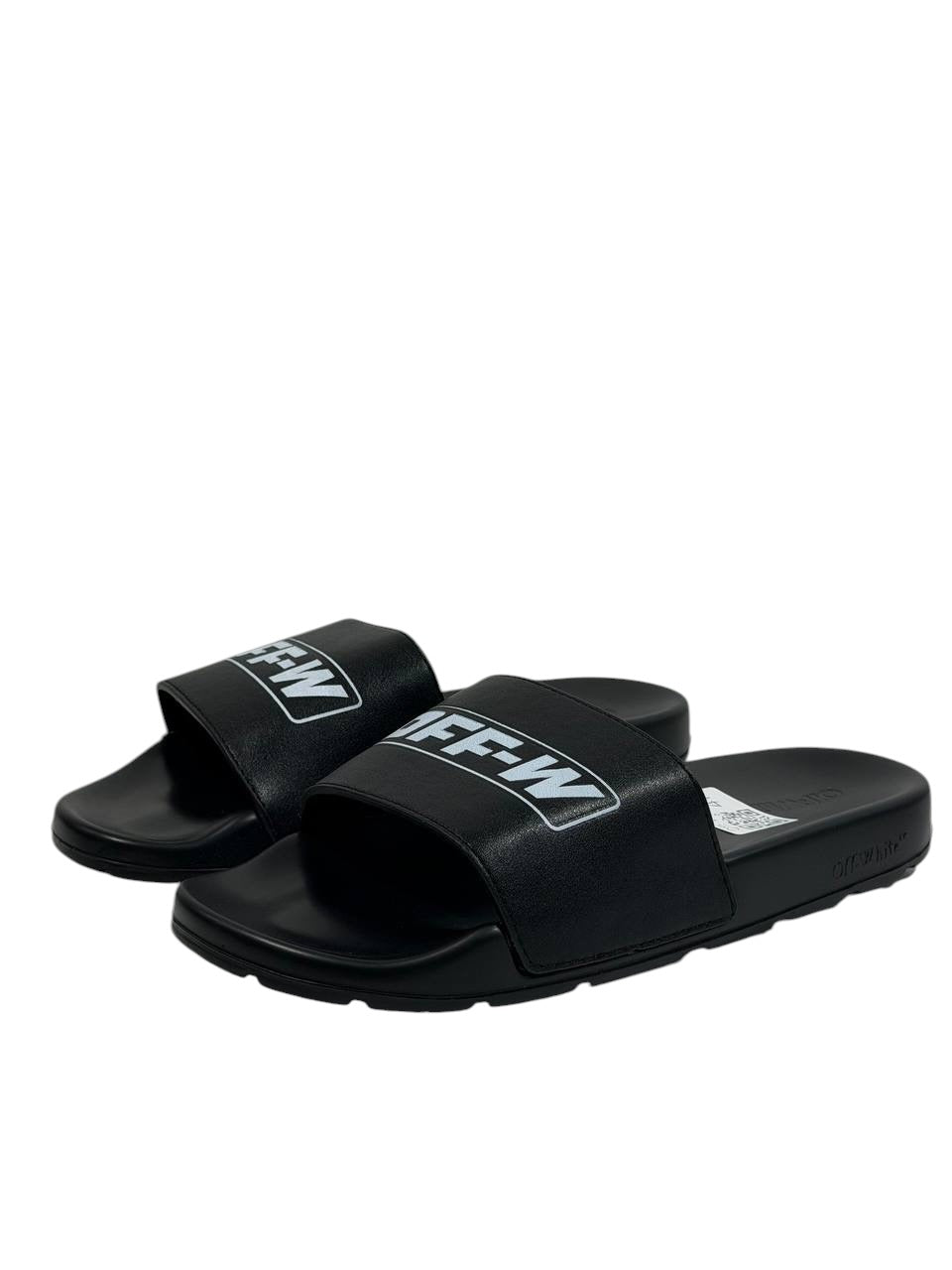 OFF-WHITE Logo Slides – Black Edition ⚫🔥