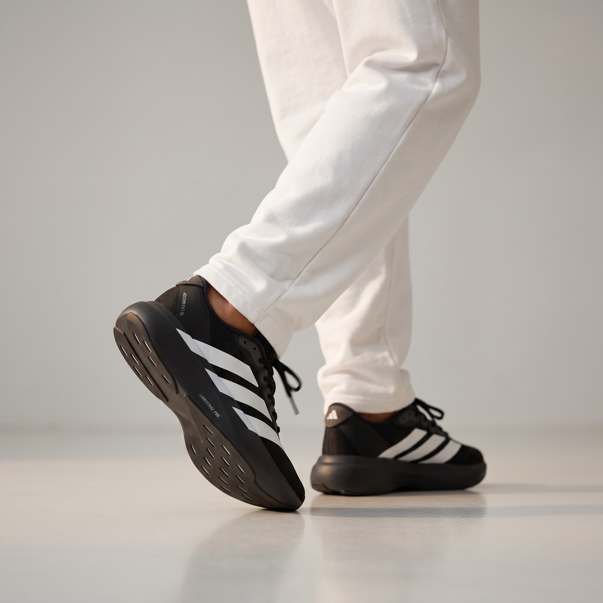 β‘π€ Adidas Adizero Lightweight Performance Running Sneakers β Black & White Athletic Racing Shoes ππ₯