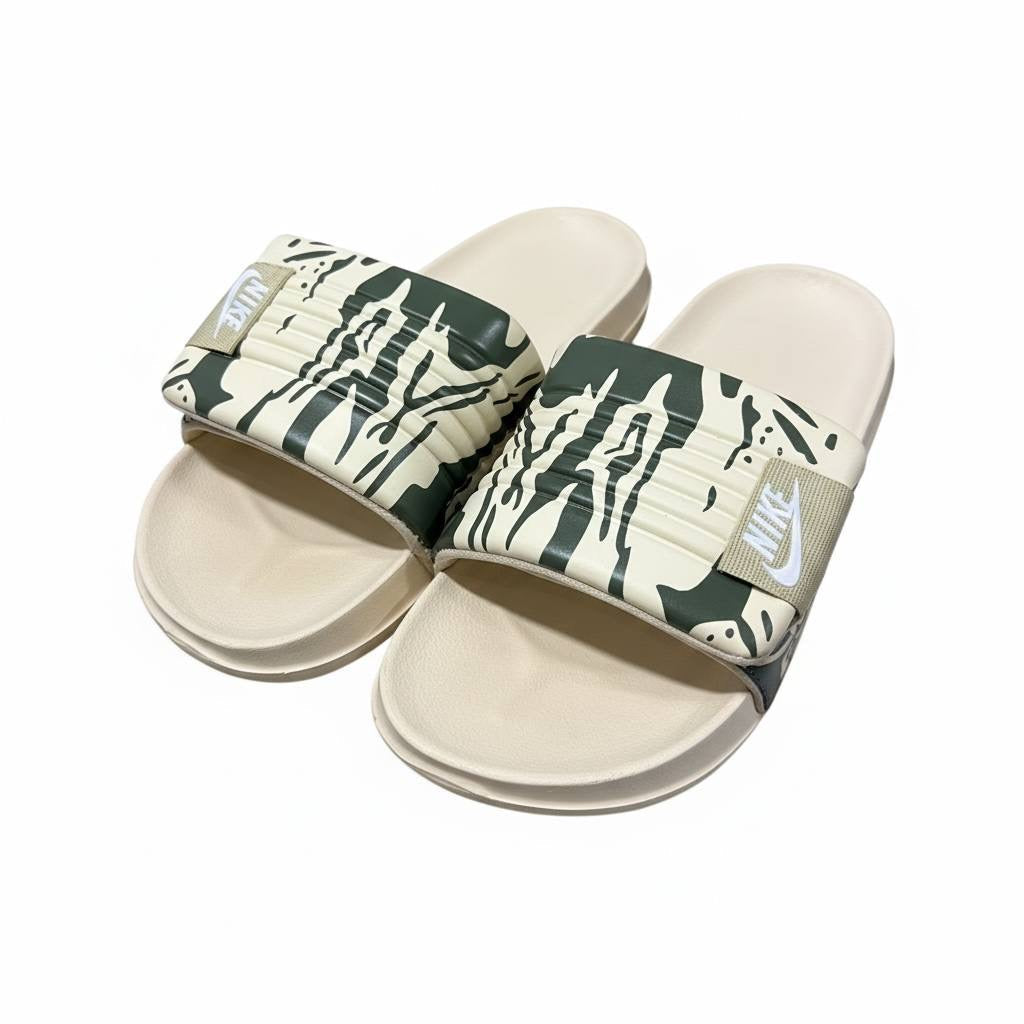 Nike Camo Slides β Beige & Olive Edition π€π’