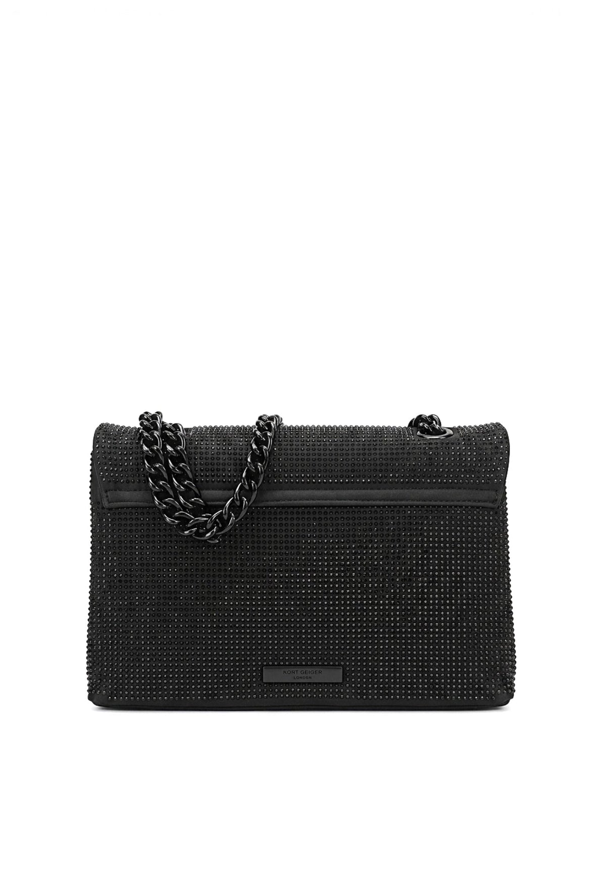 Kurt Geiger Shoulder Bag β Black Crystal Chain π€β¨