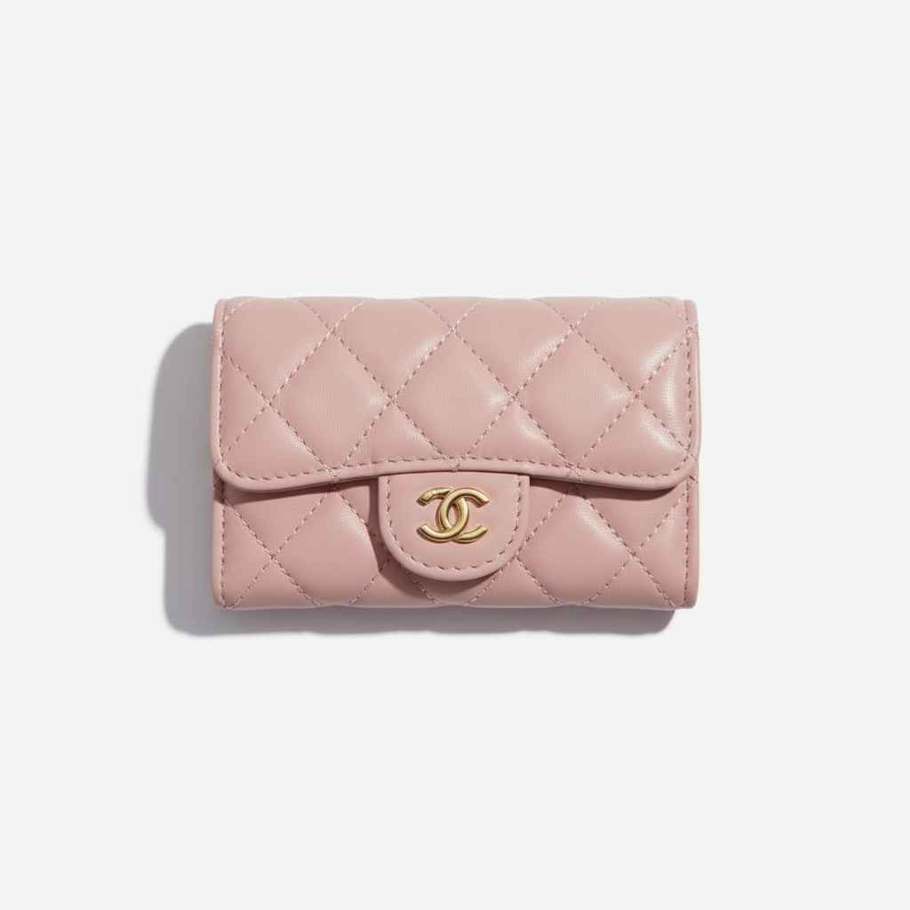Chanel Blush Pink Quilted Compact Wallet πβ¨