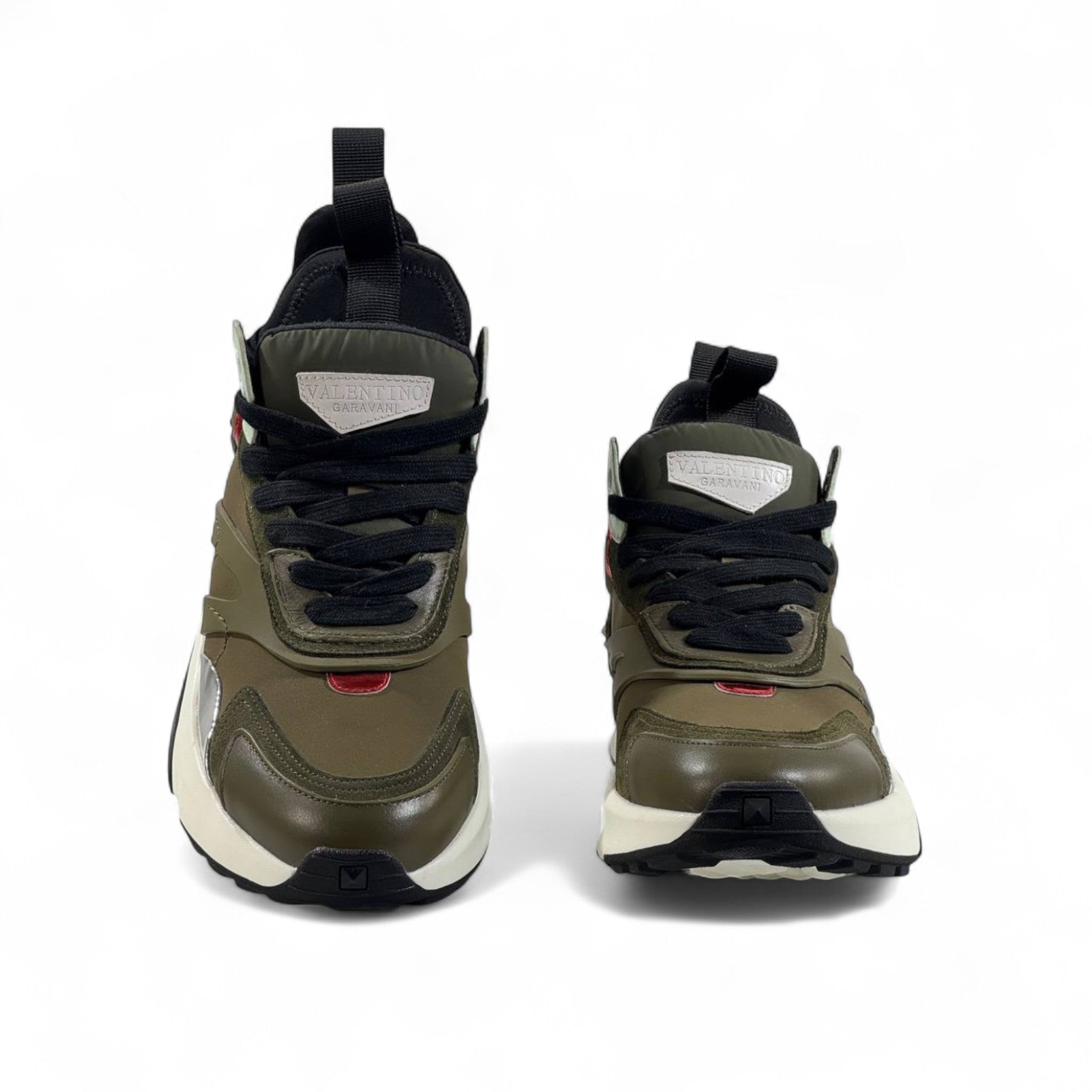 Valentino Garavani Bounce Sneakers – Olive Green Luxe ⚡💚