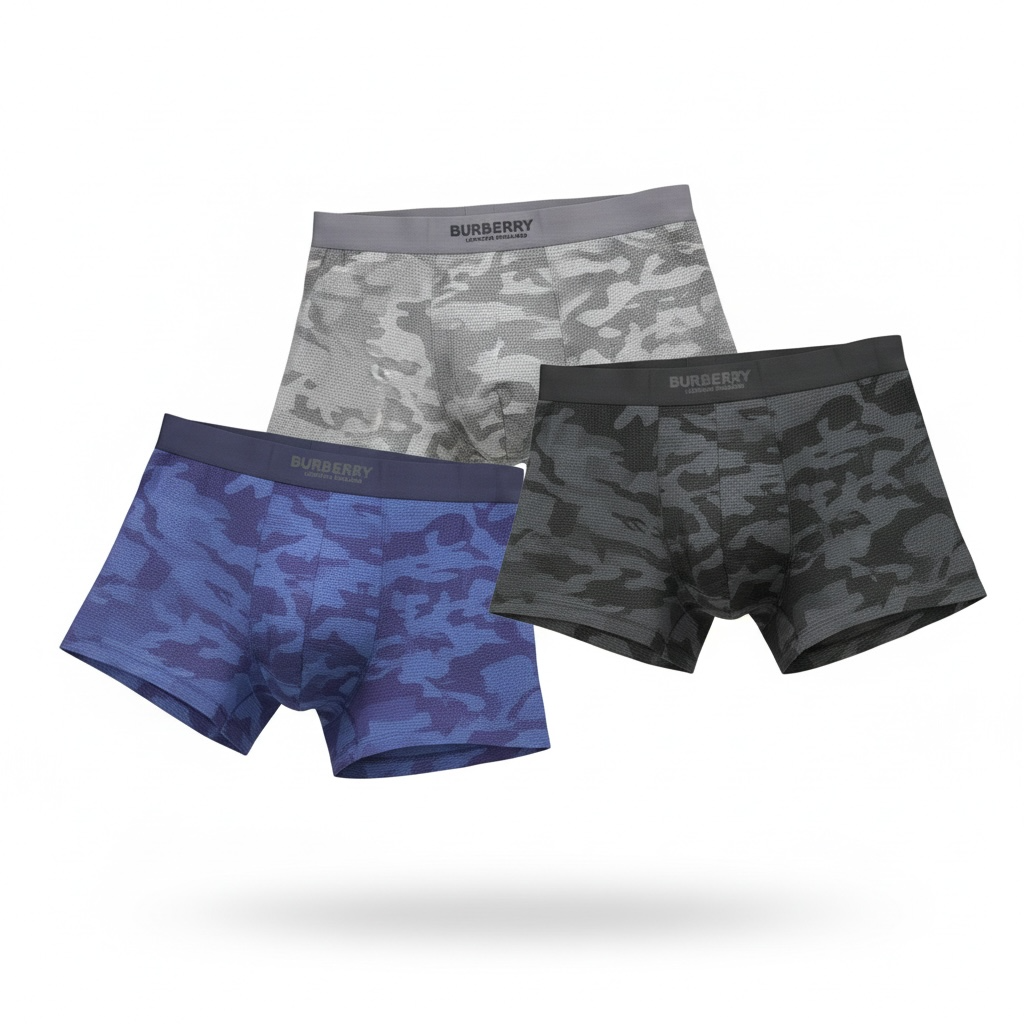 Burberry Camo Boxer Briefs β Premium 3-Pack Set π©²π₯