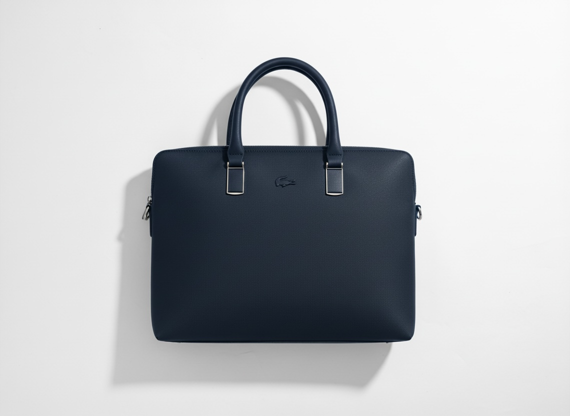 LACOSTE Classic Leather Briefcase πΌπ΅ | Minimal Executive Edition