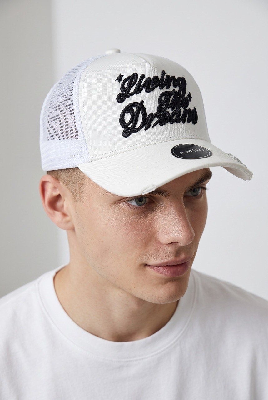 Amiri Living the Dream Trucker Cap β White