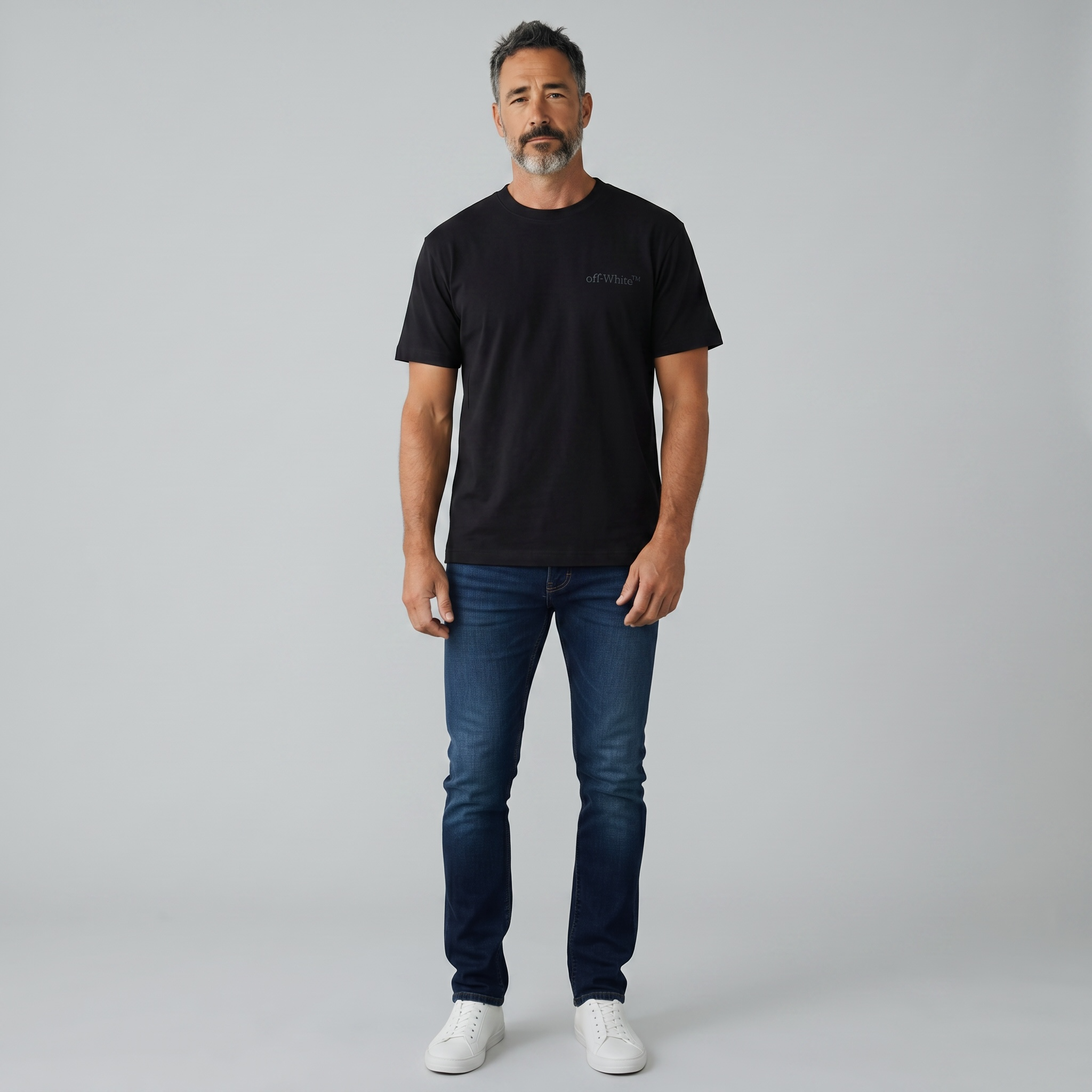 Off-White Black Arrow Back Print T-Shirt β Neon Graphic Streetwear β‘