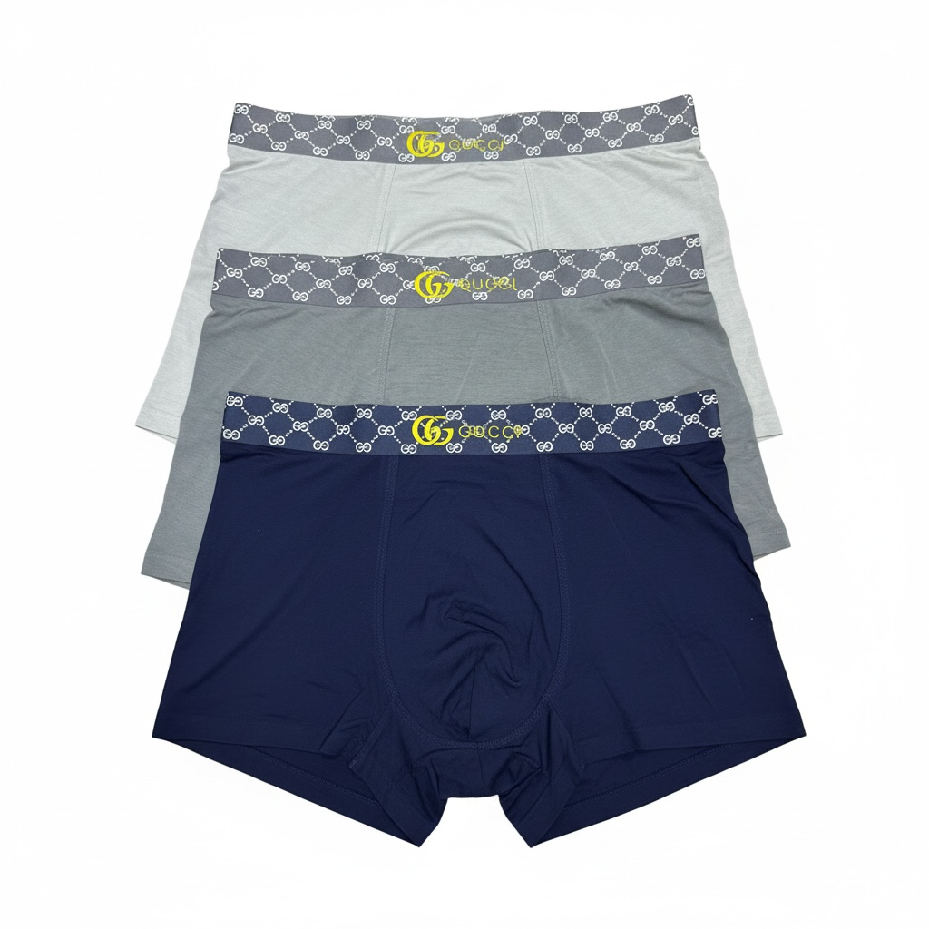 Gucci Signature Boxer Briefs β Premium 3-Pack Set π©²β¨