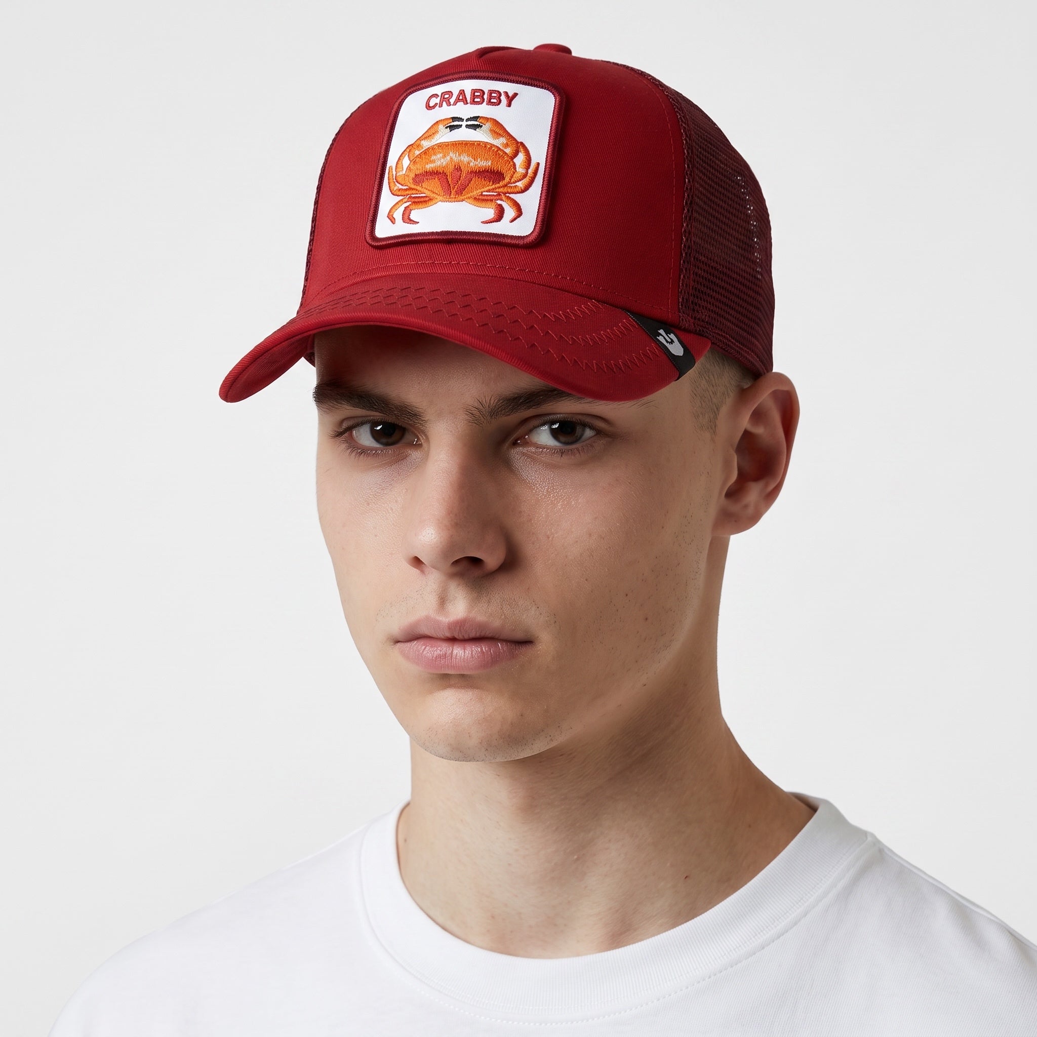 Goorin Bros Crabby Trucker Cap – Red Patch 🦀