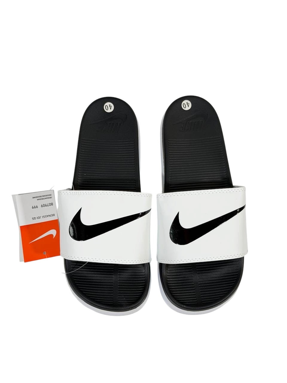 NIKE Classic Slide Sandals β Black & White Edition β«βͺ