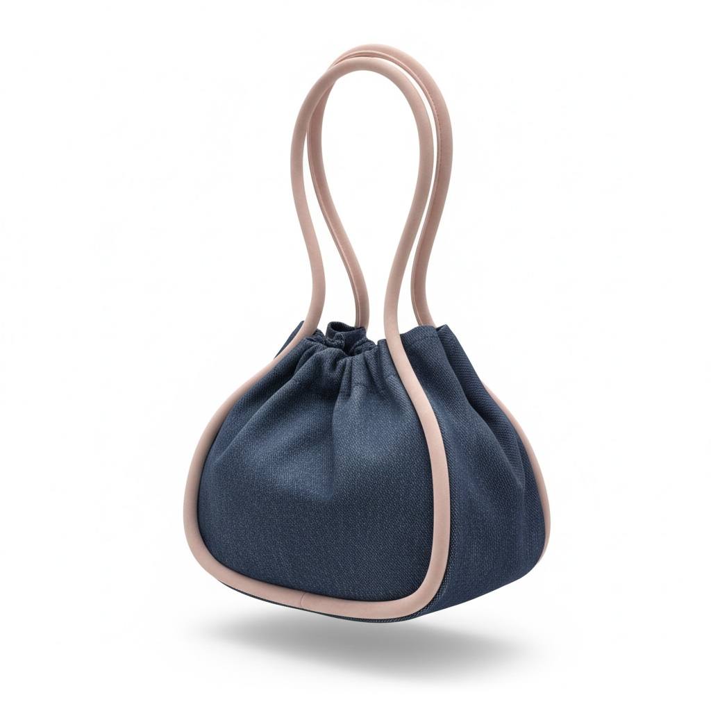 Super Sun Denim Drawstring Mini Bucket Bag 💙✨