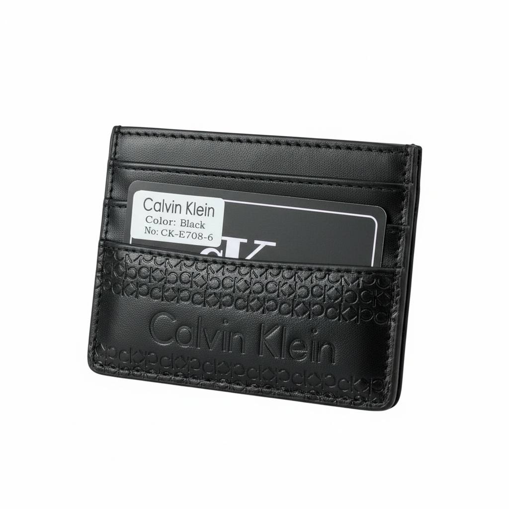Calvin Klein Black Leather Wallet & Card Holder Gift Set π€β¨