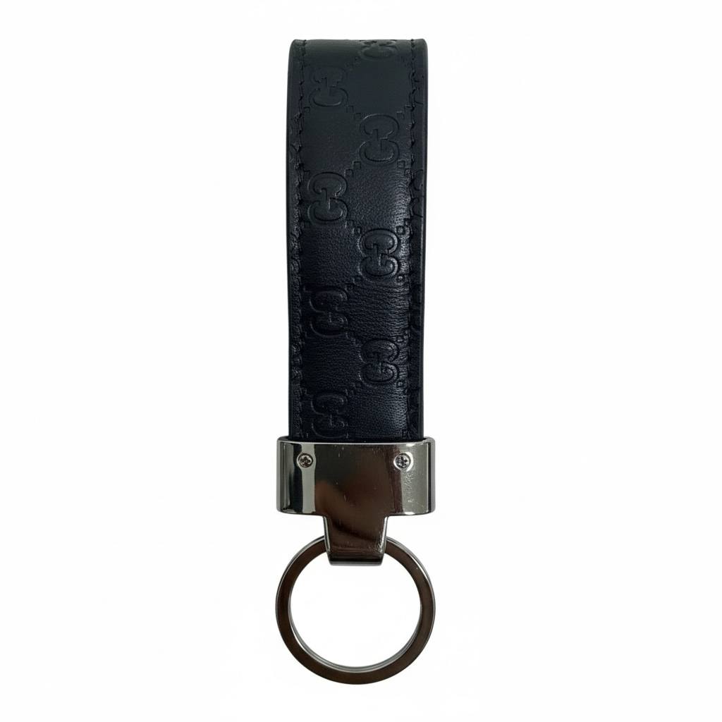 Gucci GG Embossed Leather Wallet, Card Holder & Key Ring Set – Black 🖤✨