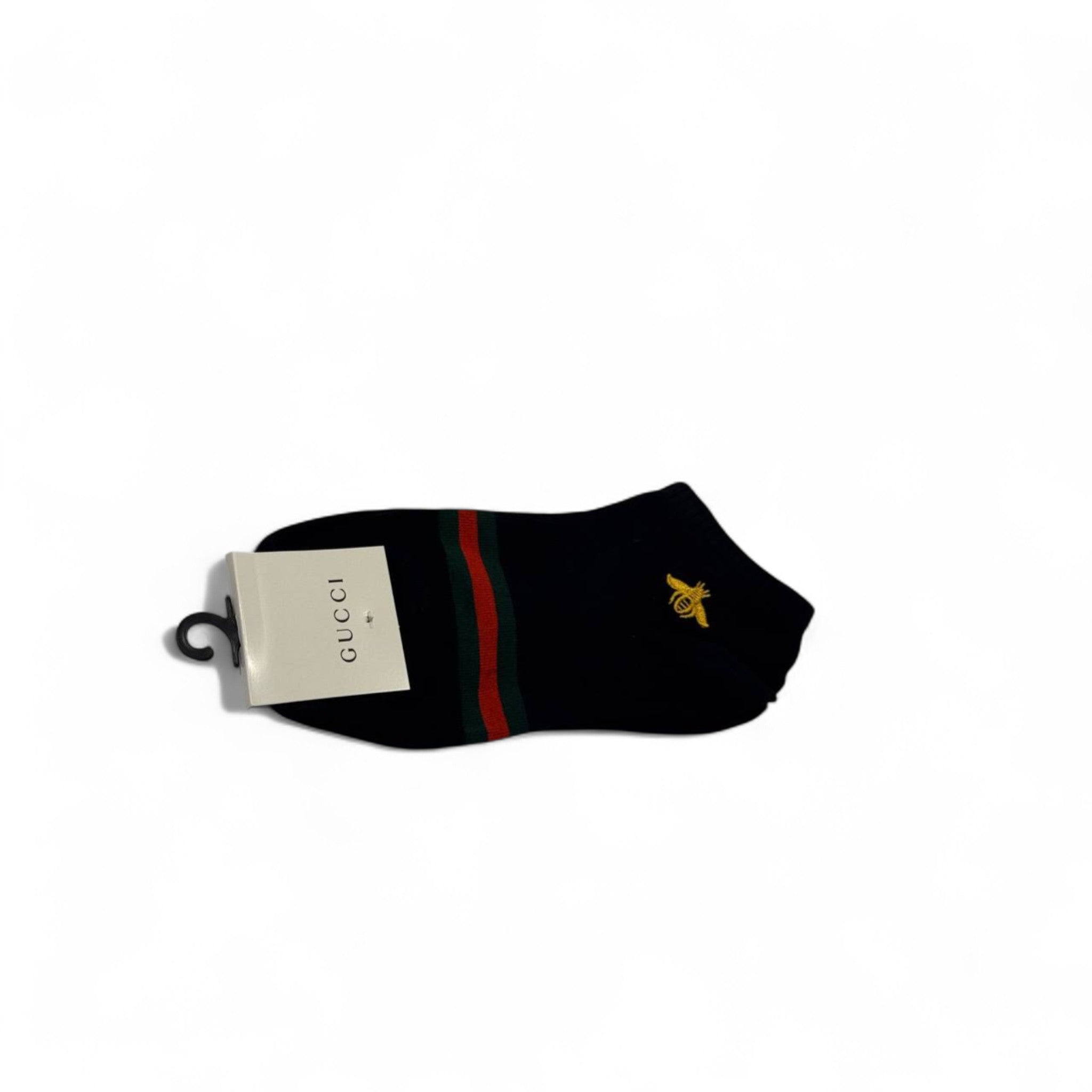 Gucci-Inspired Bee Ankle Sock ππ€ | Signature Stripe Luxury