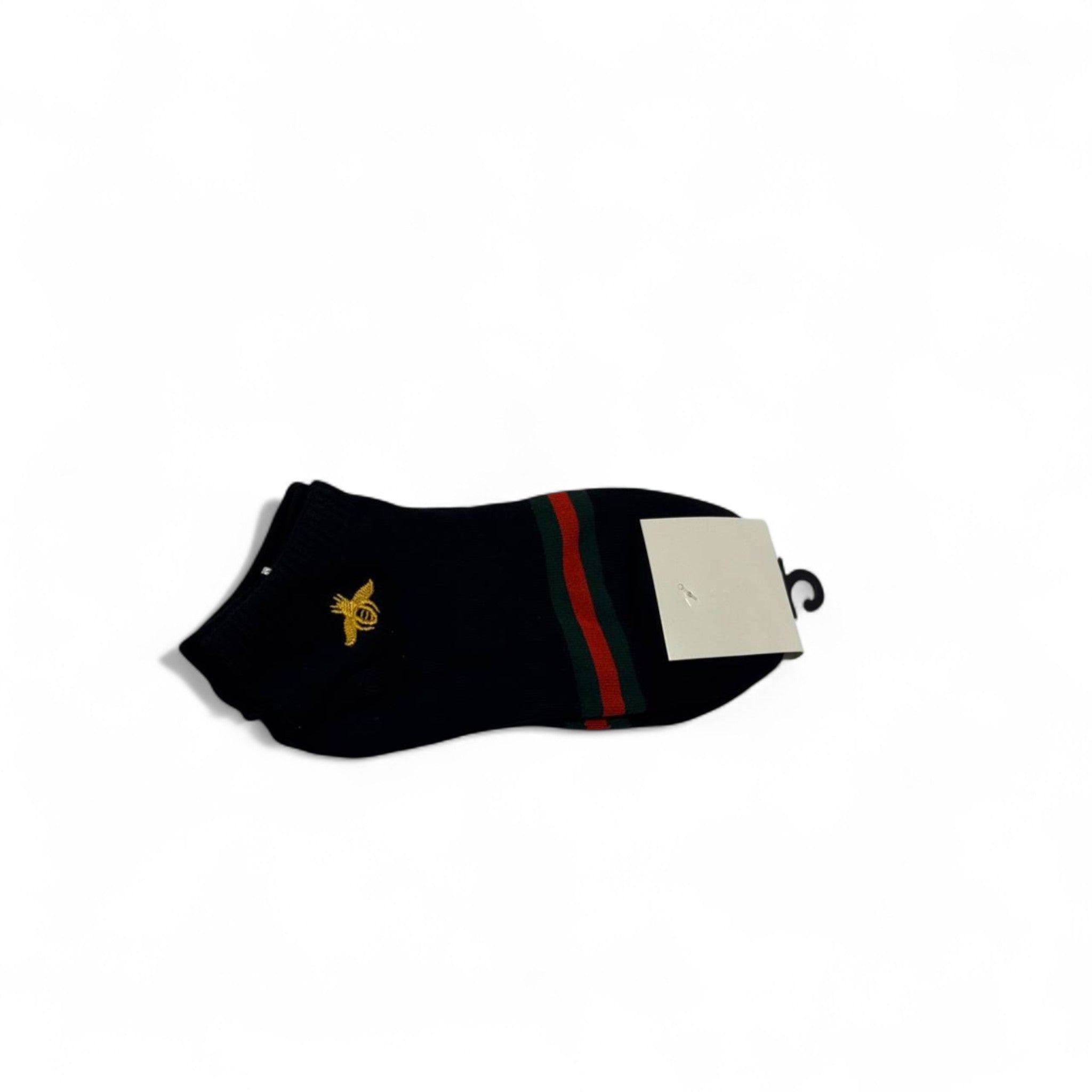 Gucci-Inspired Bee Ankle Sock ππ€ | Signature Stripe Luxury