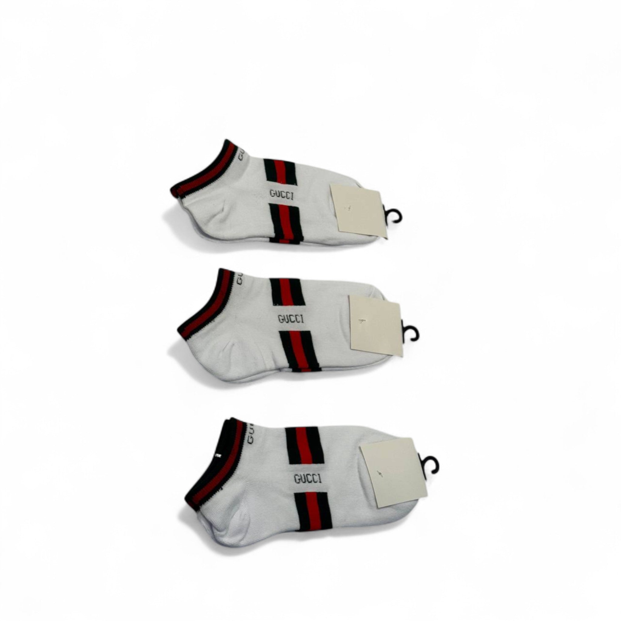 Gucci-Inspired Striped Ankle Socks 3-Pack βͺπ₯π’ | Iconic Everyday Luxury
