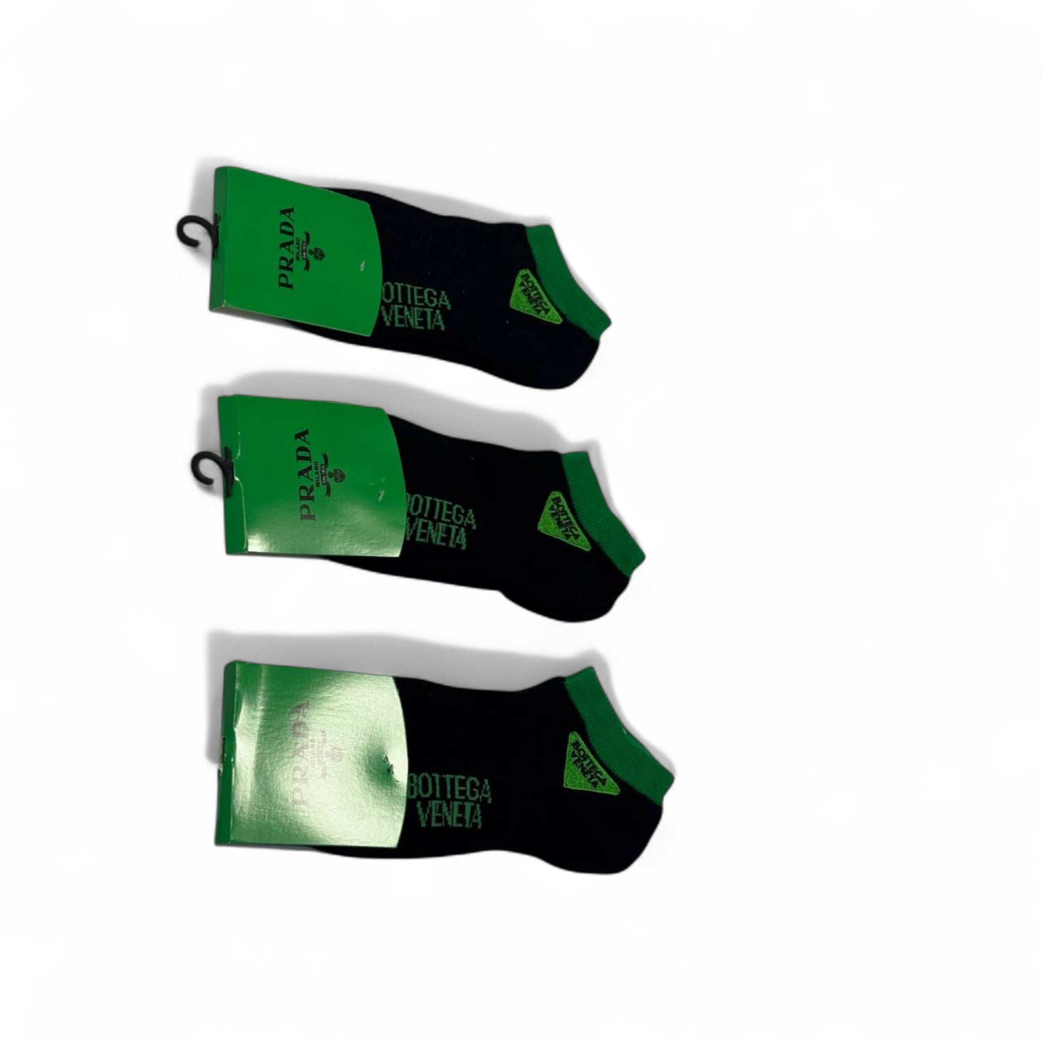 Bottega Veneta x Prada-Inspired Socks 3-Pack 🖤💚 | Bold Collab Aesthetic