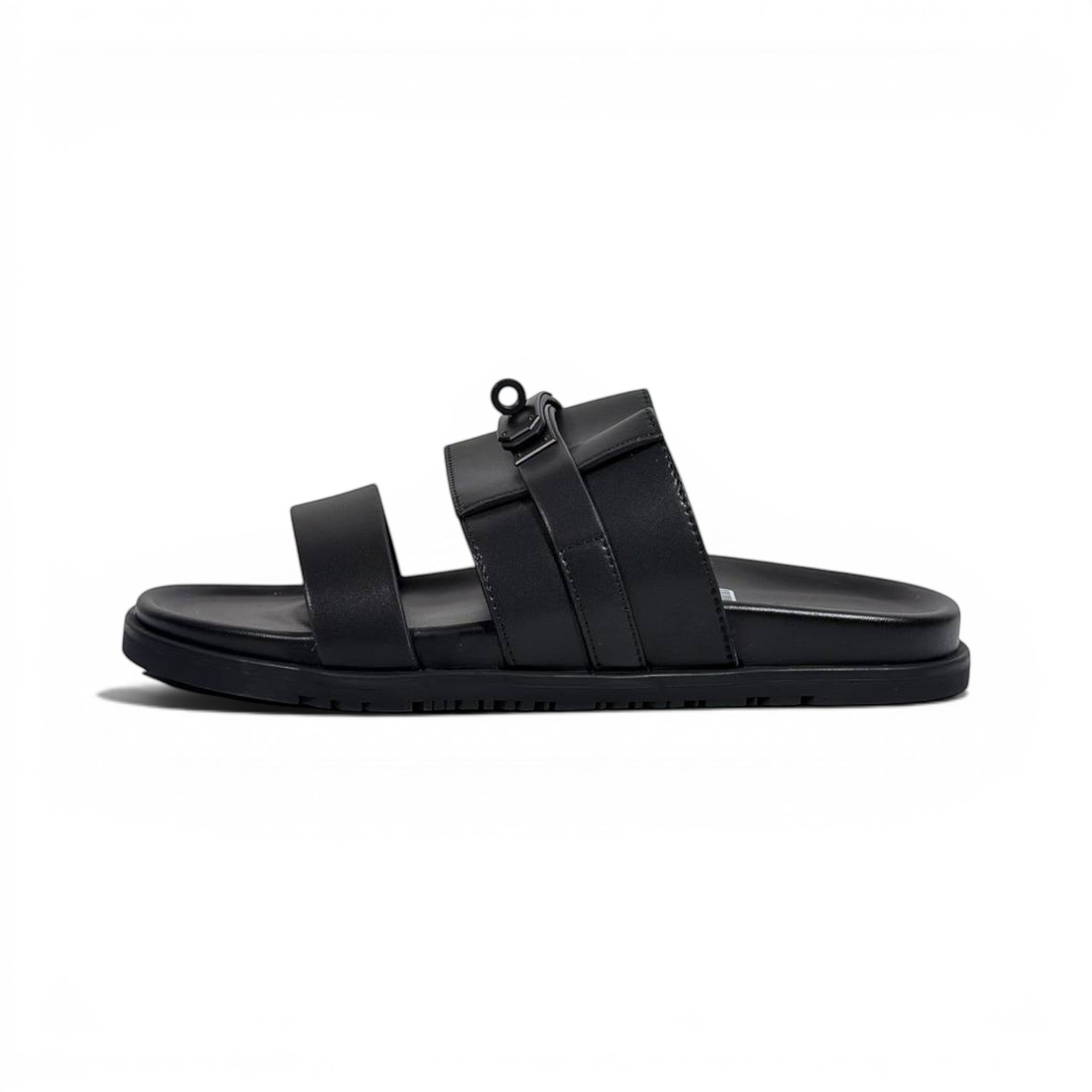 Hermès Black Luxury Slide Sandals – Premium Designer Summer Slippers 🖤✨