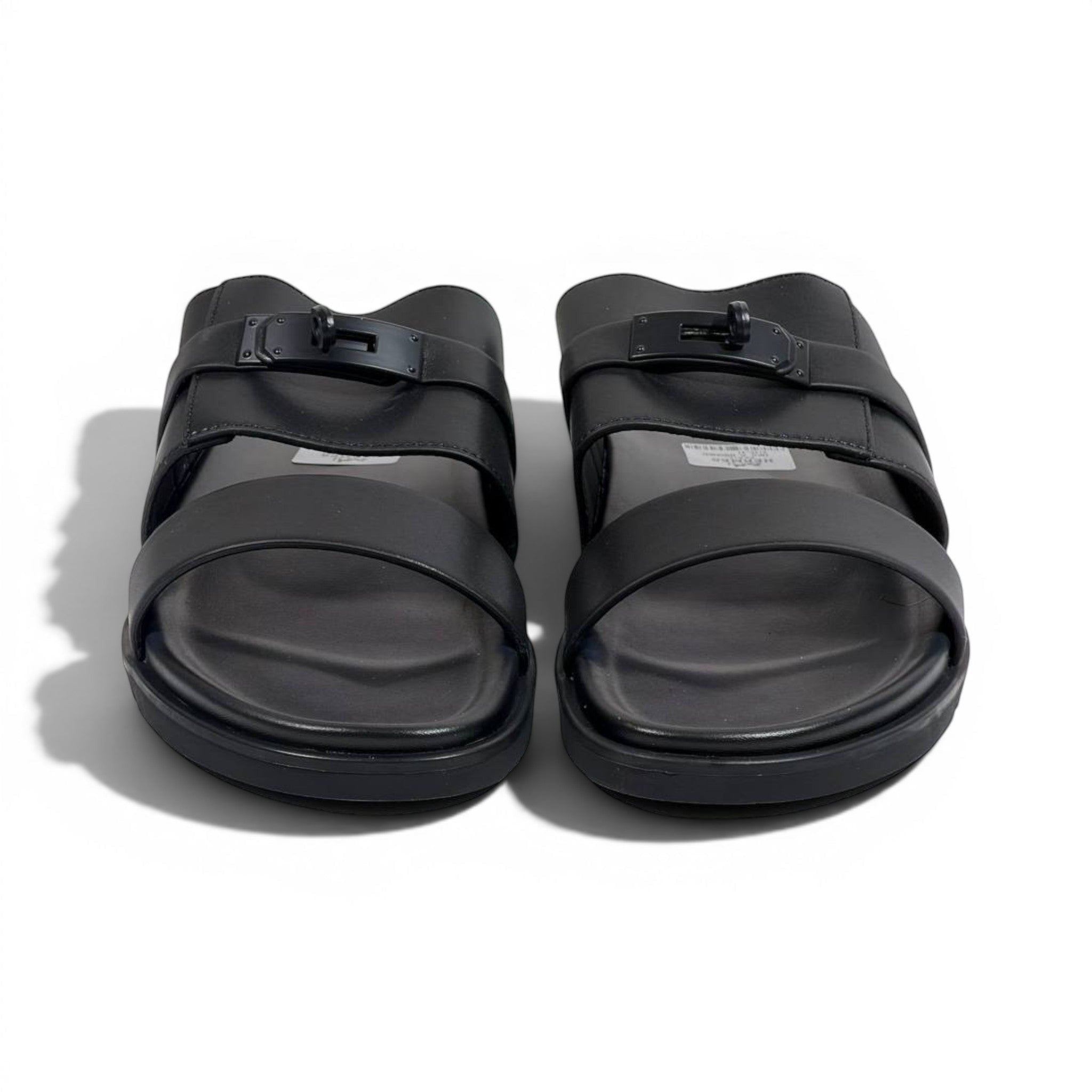 Hermès Black Luxury Slide Sandals – Premium Designer Summer Slippers 🖤✨