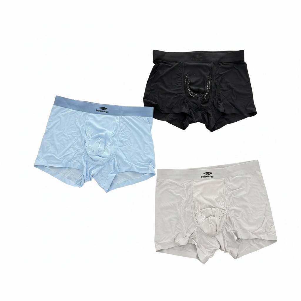 Balenciaga Premium Ice Silk Boxer Briefs Set β Luxury Performance Underwear Collection β‘π€π€π