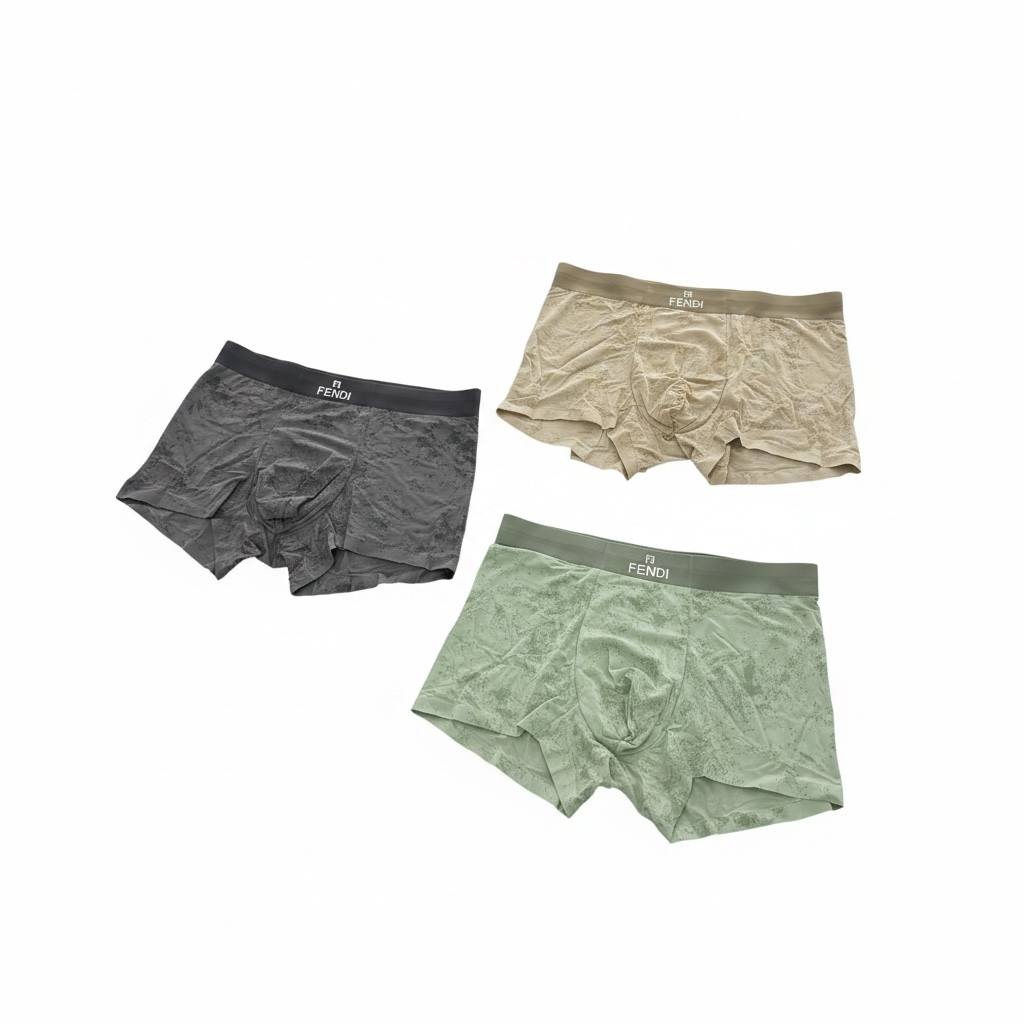FENDI Premium Ice Silk Boxer Briefs Set β Signature Luxury Comfort πΏβ¨