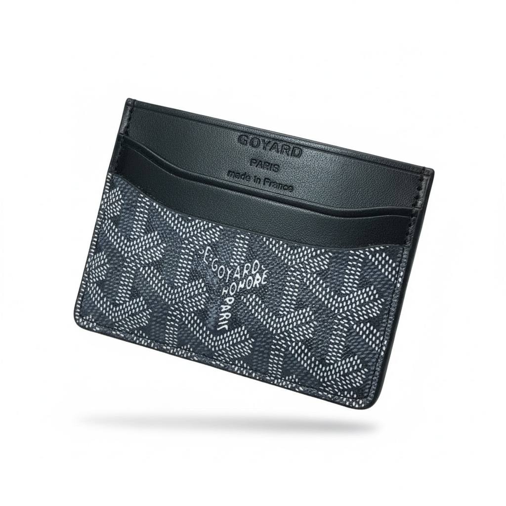 🖤✨ GOYARD Paris Signature Card Holder – Black Chevron Edition ✨🖤