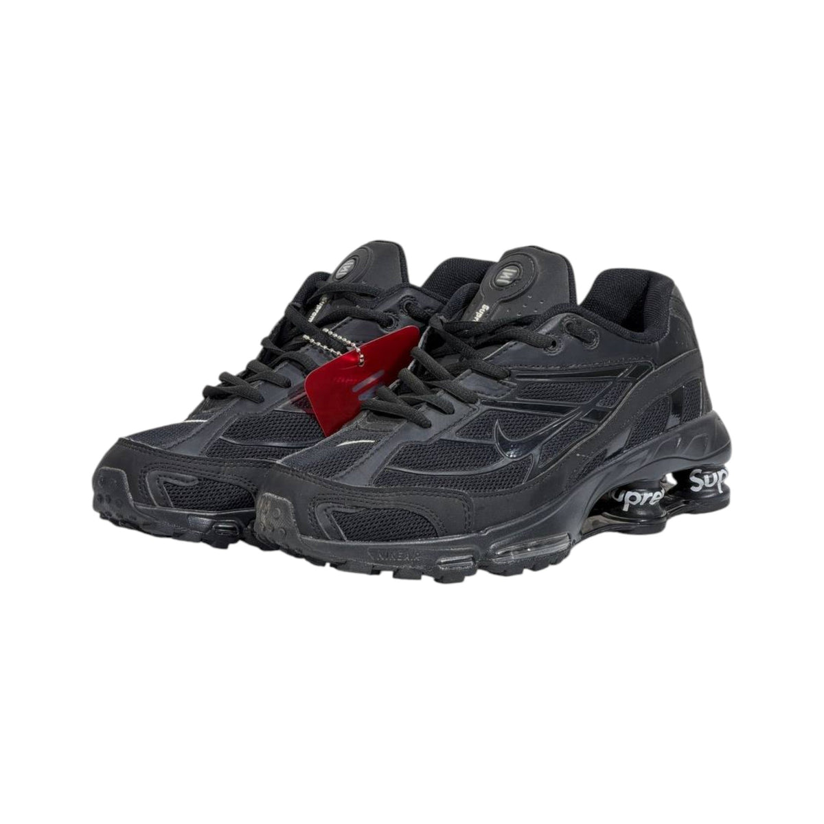 π₯π Nike Shox Ride 2 x Supreme Triple Black Limited Edition Sneakers β Premium Streetwear Cushion Running Shoes π€β‘