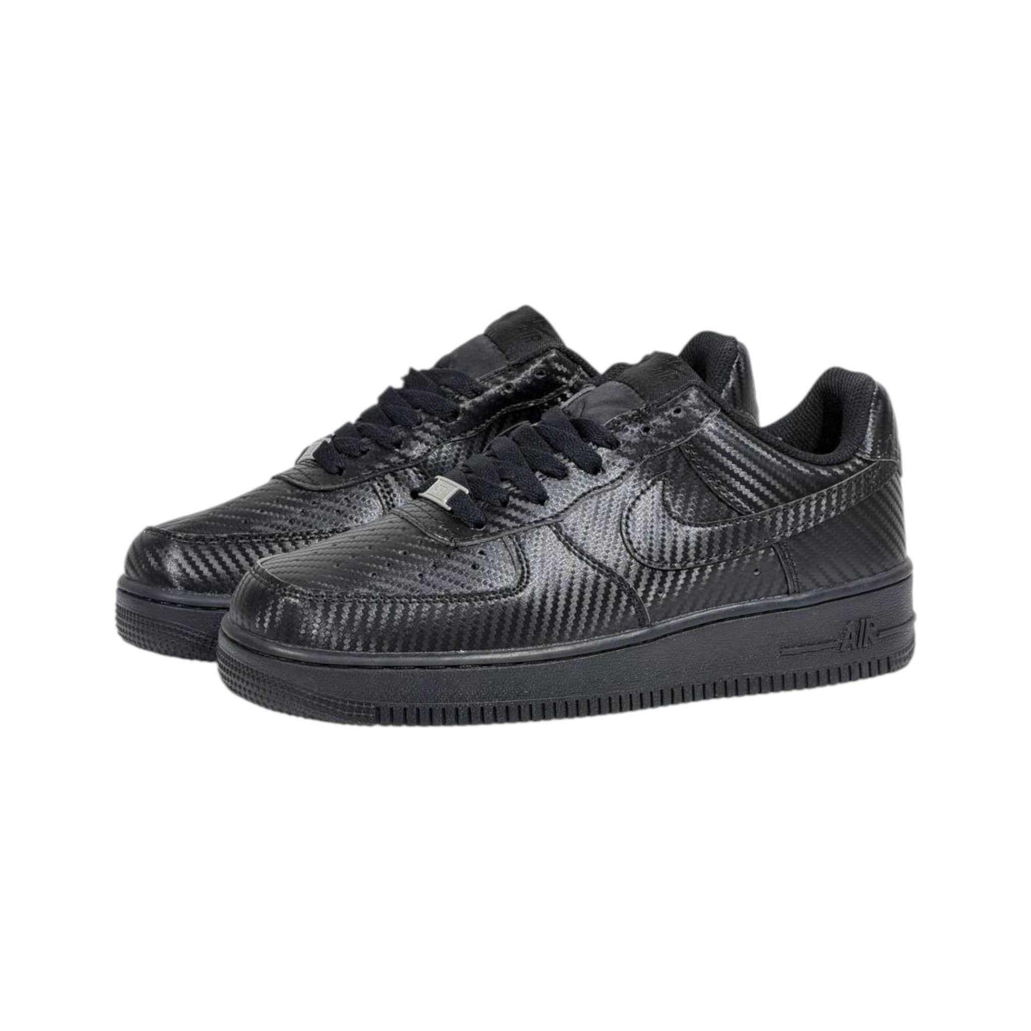π€π₯ Nike Air Force 1 Low Carbon Fiber Triple Black Sneakers β Luxury Streetwear Classic Shoes πβ‘