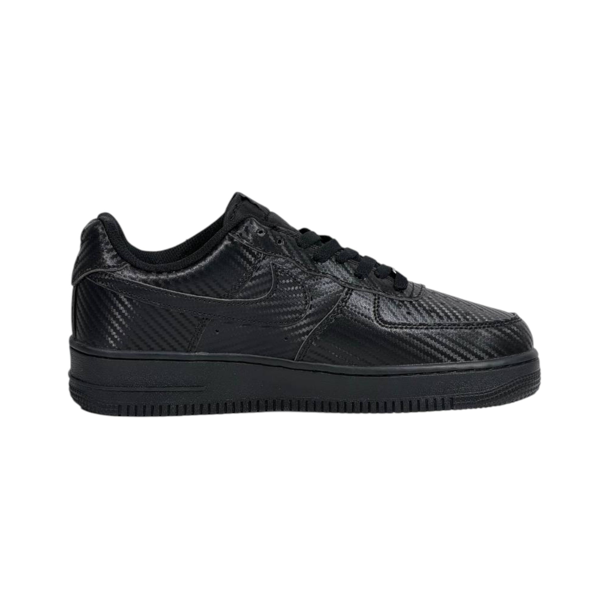π€π₯ Nike Air Force 1 Low Carbon Fiber Triple Black Sneakers β Luxury Streetwear Classic Shoes πβ‘