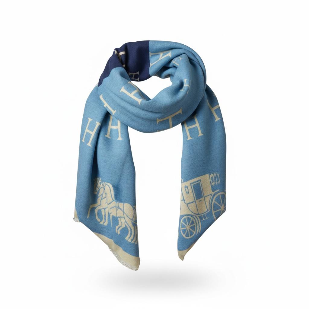 Hermès Double Face H & Carriage Scarf 🐎✨