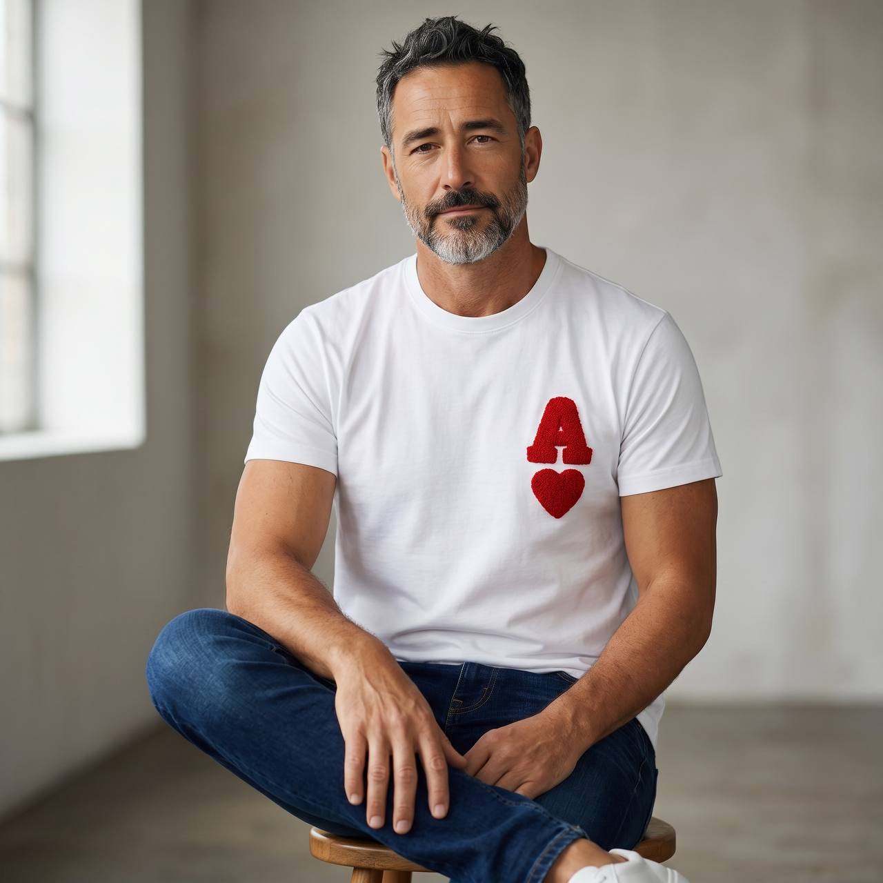 AMI Paris βPretty Luckyβ Heart Graphic T-Shirt β White Edition β€οΈβ οΈβ¨