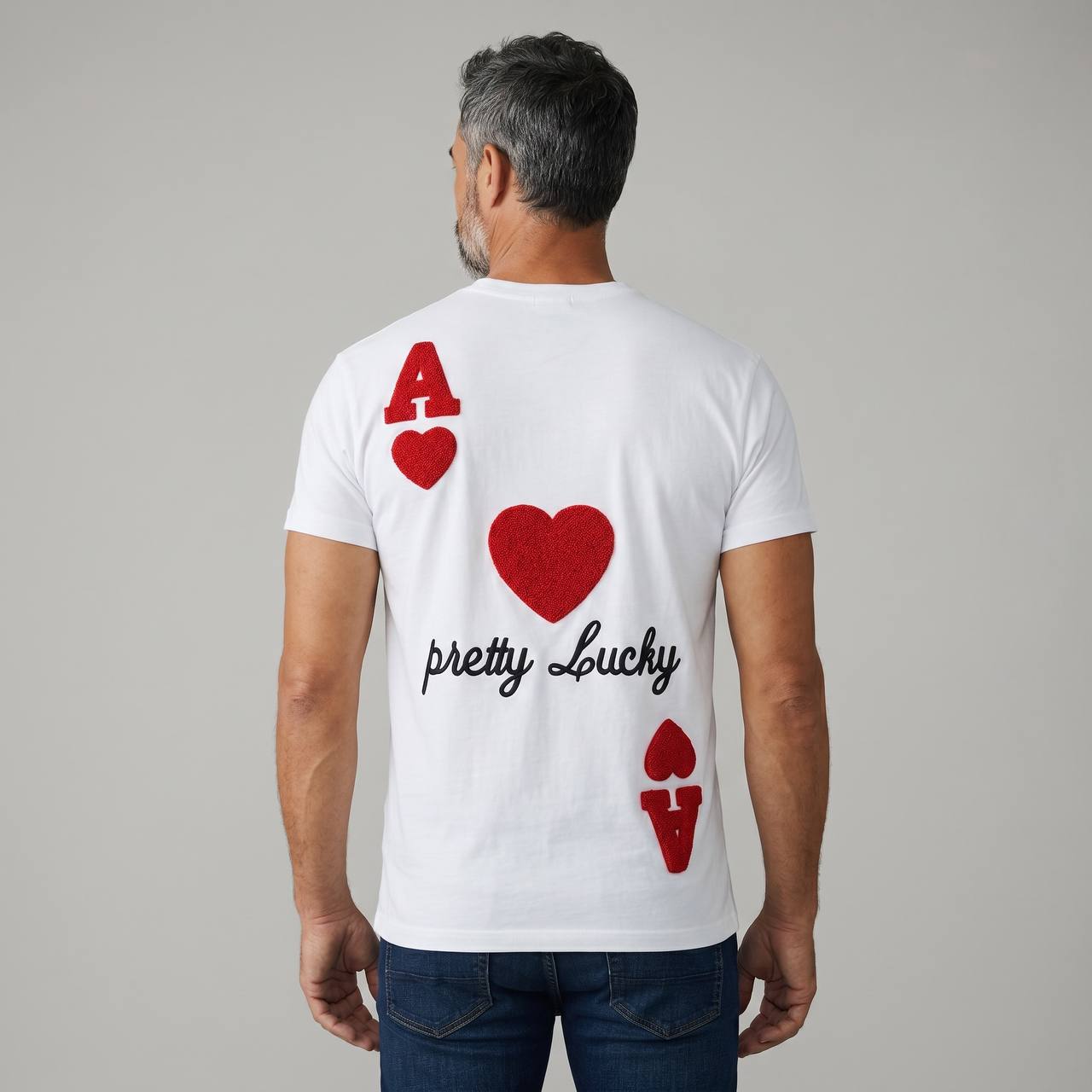 AMI Paris βPretty Luckyβ Heart Graphic T-Shirt β White Edition β€οΈβ οΈβ¨