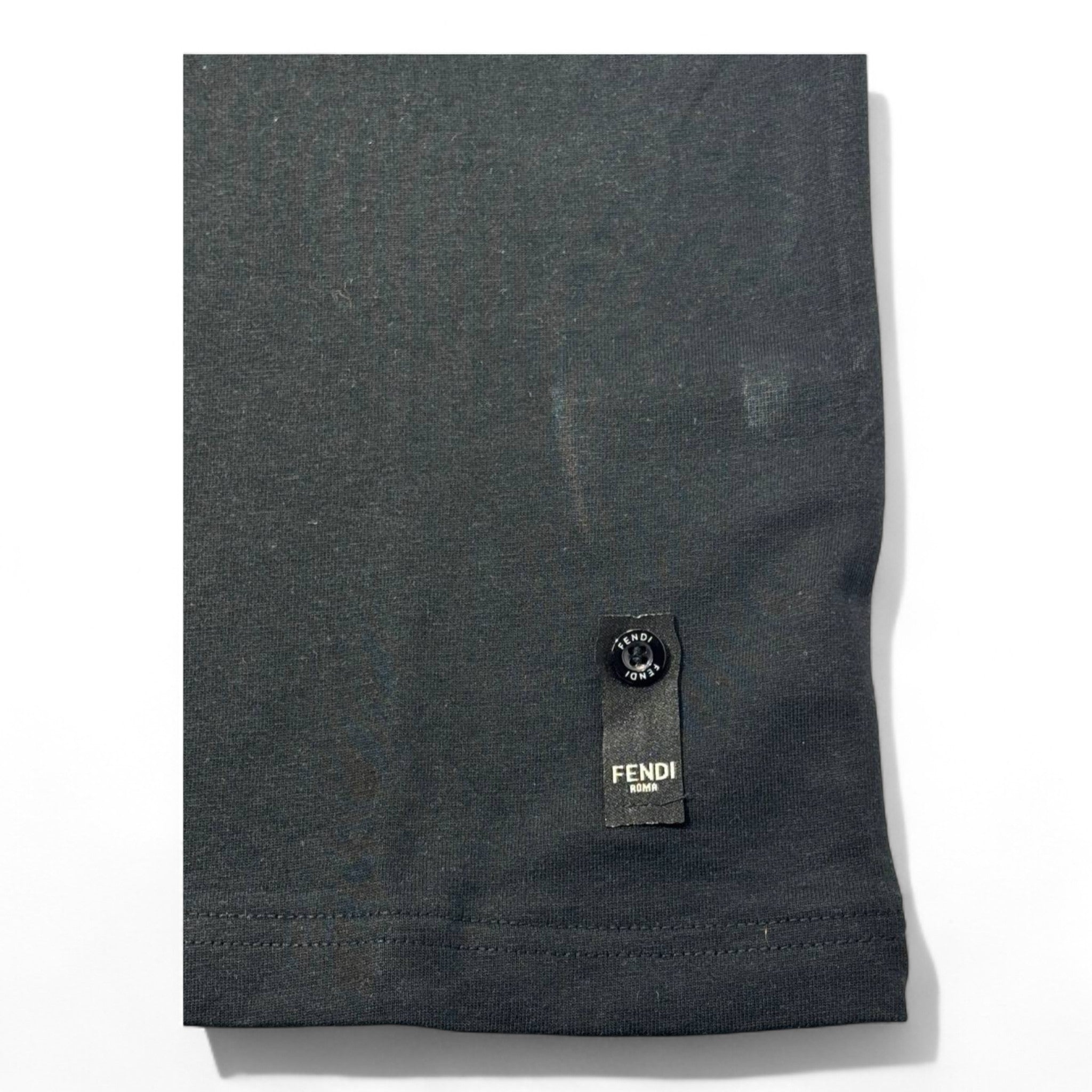 ๐ค Fendi Roma Italy Crest Tee โ Black on Black Heritage Shield ๐๐ฎ๐น