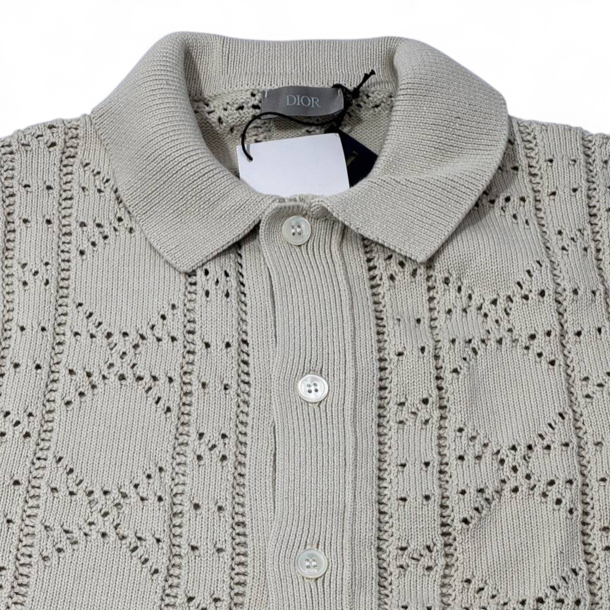 Dior Beige Crochet Knit Shirt β Soft Texture, Subtle Luxury