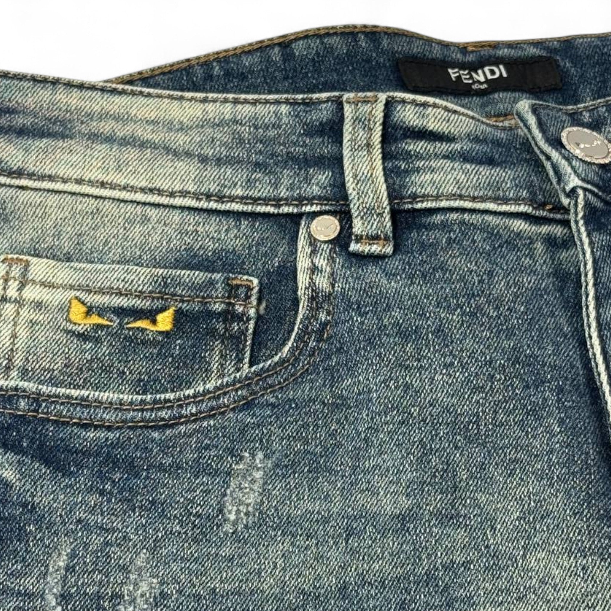FENDI Roma Logo Pocket Jeans – Italian Craft with Iconic Edge