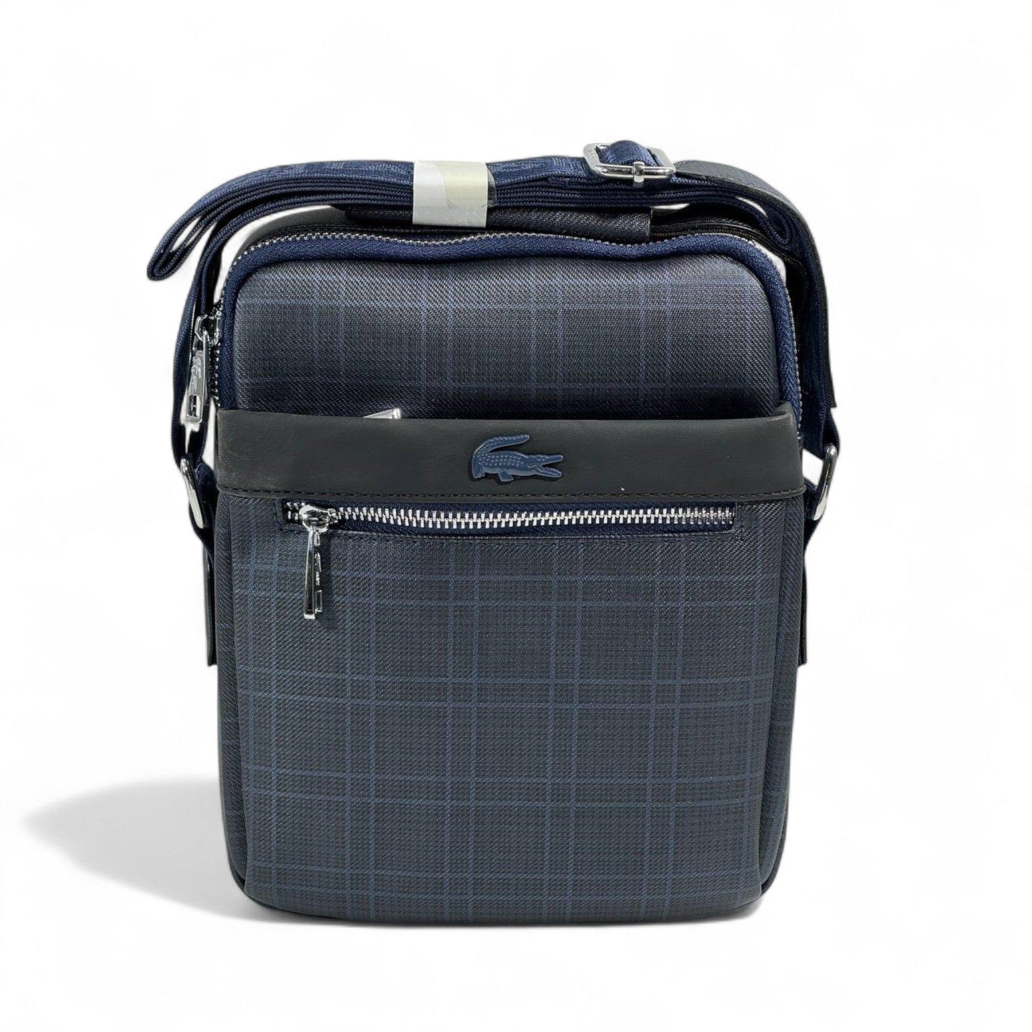 đ Lacoste Navy Check Crossbody Bag â Sporty Chic Meets Everyday Luxury