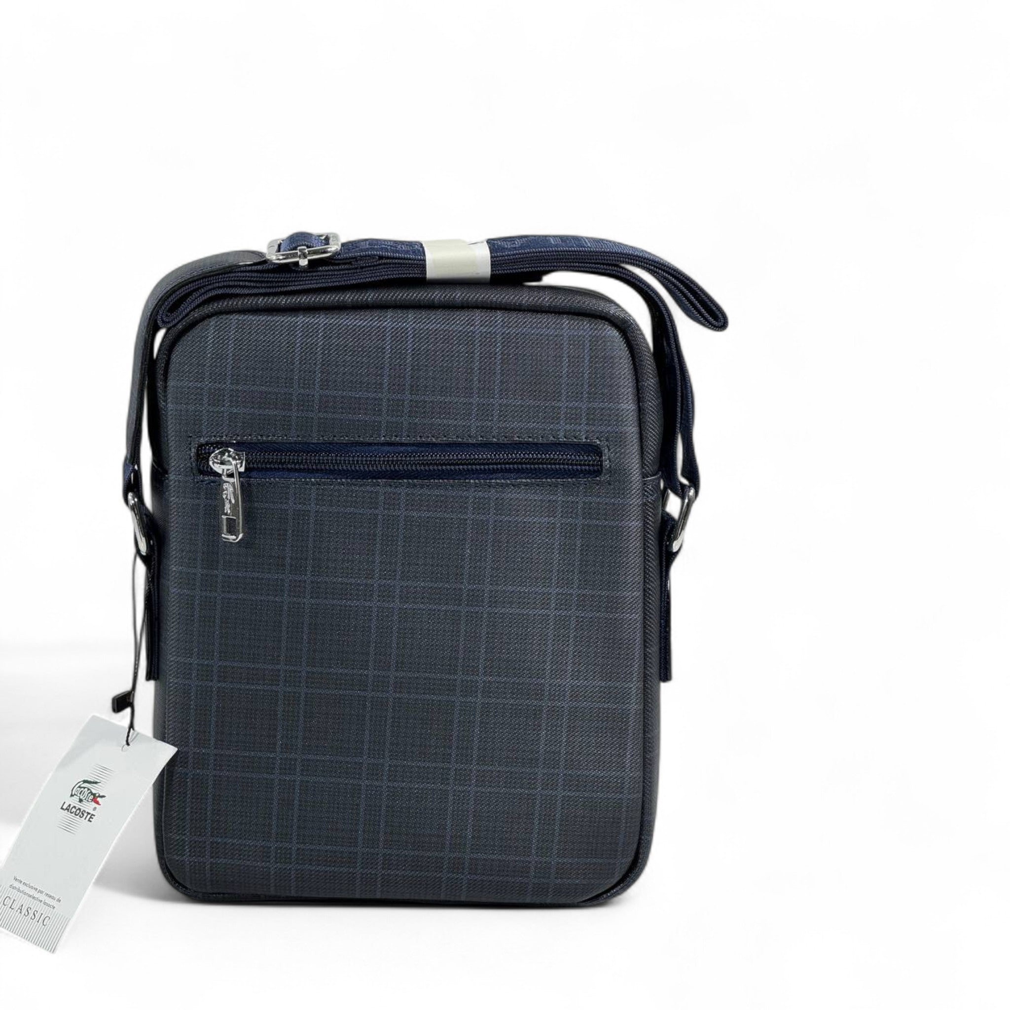 đ Lacoste Navy Check Crossbody Bag â Sporty Chic Meets Everyday Luxury