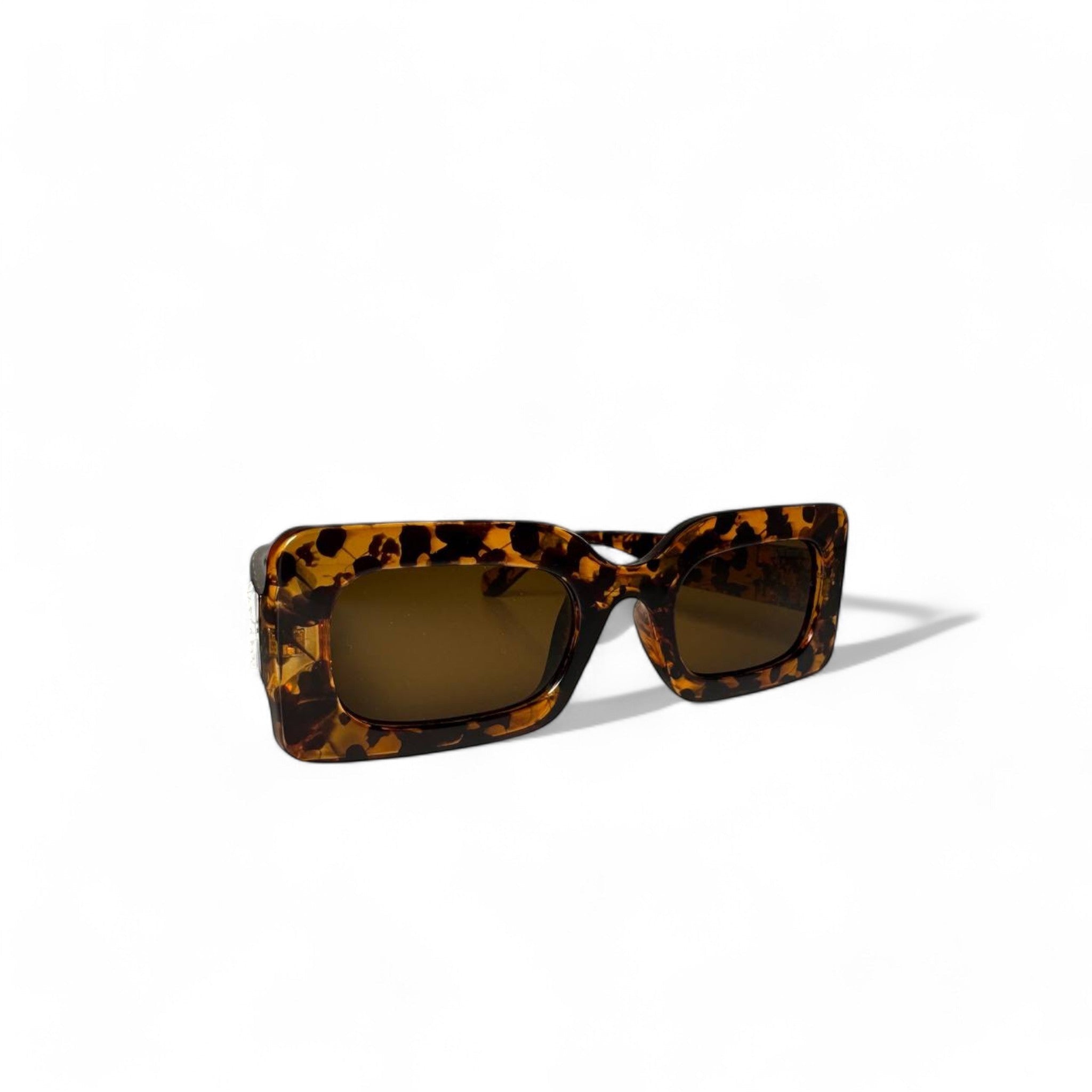 Off-White Rectangular Tortoiseshell Sunglasses
