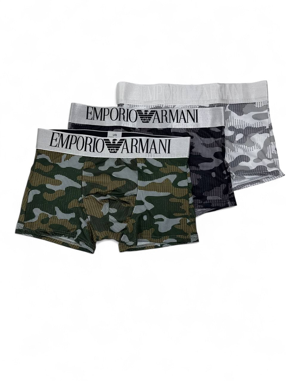 Emporio Armani Camo Boxer Set (3 Pieces) πͺΆ | Elite Comfort & Modern Edge