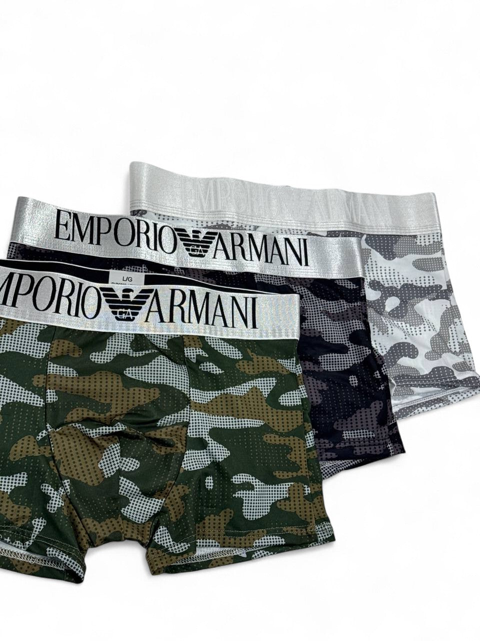 Emporio Armani Camo Boxer Set (3 Pieces) πͺΆ | Elite Comfort & Modern Edge